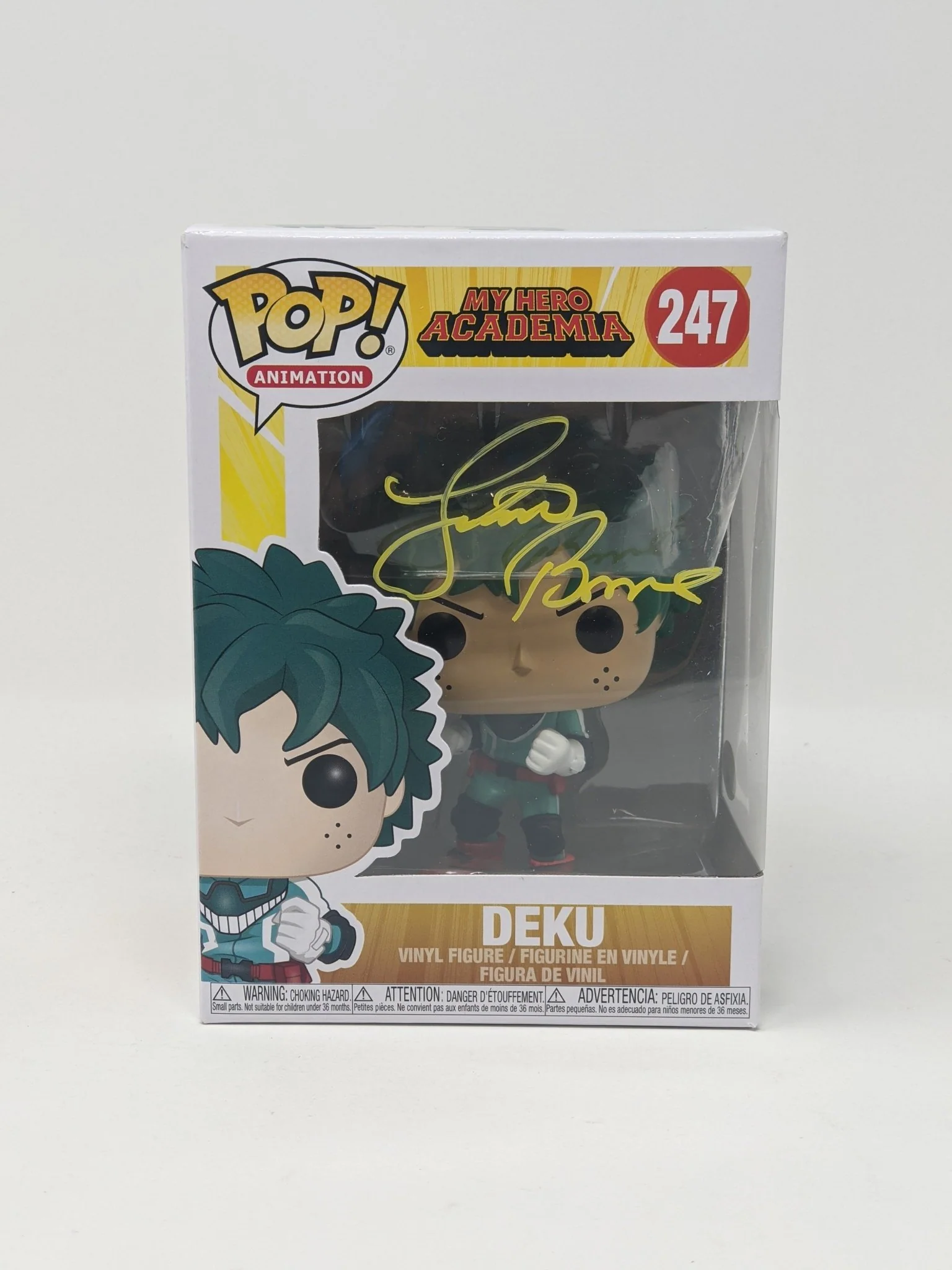 Justin Briner My Hero Academia Deku #247 Signed Funko Pop JSA Certified Autograph - Image 2