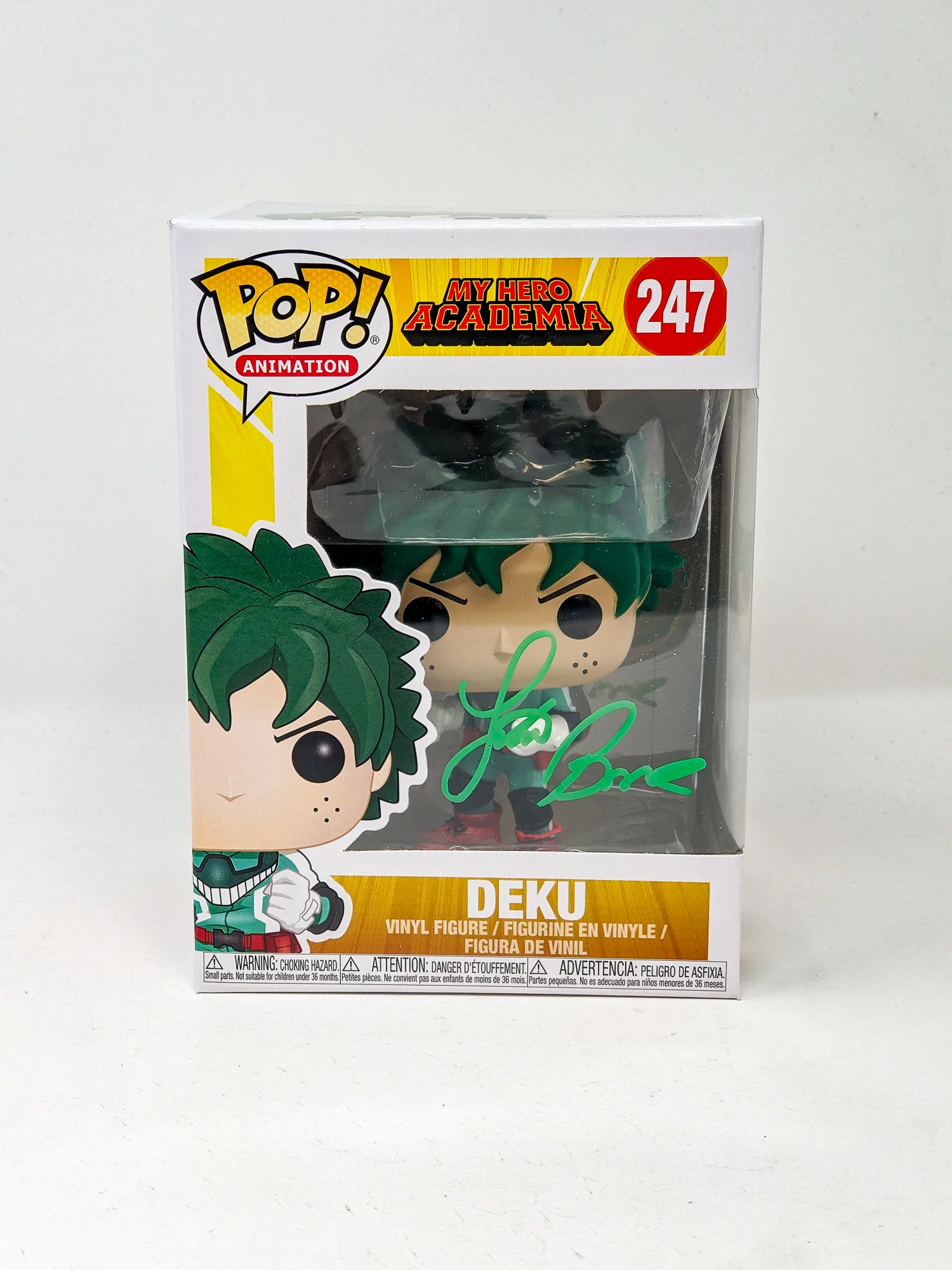 Justin Briner My Hero Academia Deku #247 Signed Funko Pop JSA Certified Autograph - Image 4