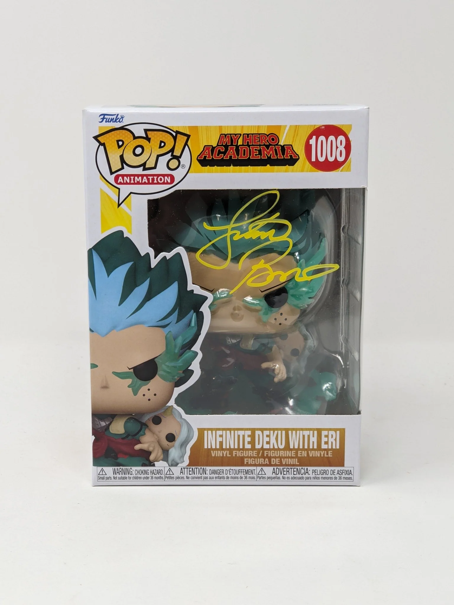 Justin Briner My Hero Academia Infinite Deku with Eri #1008 Signed Funko Pop JSA Certified Autograph - Image 2
