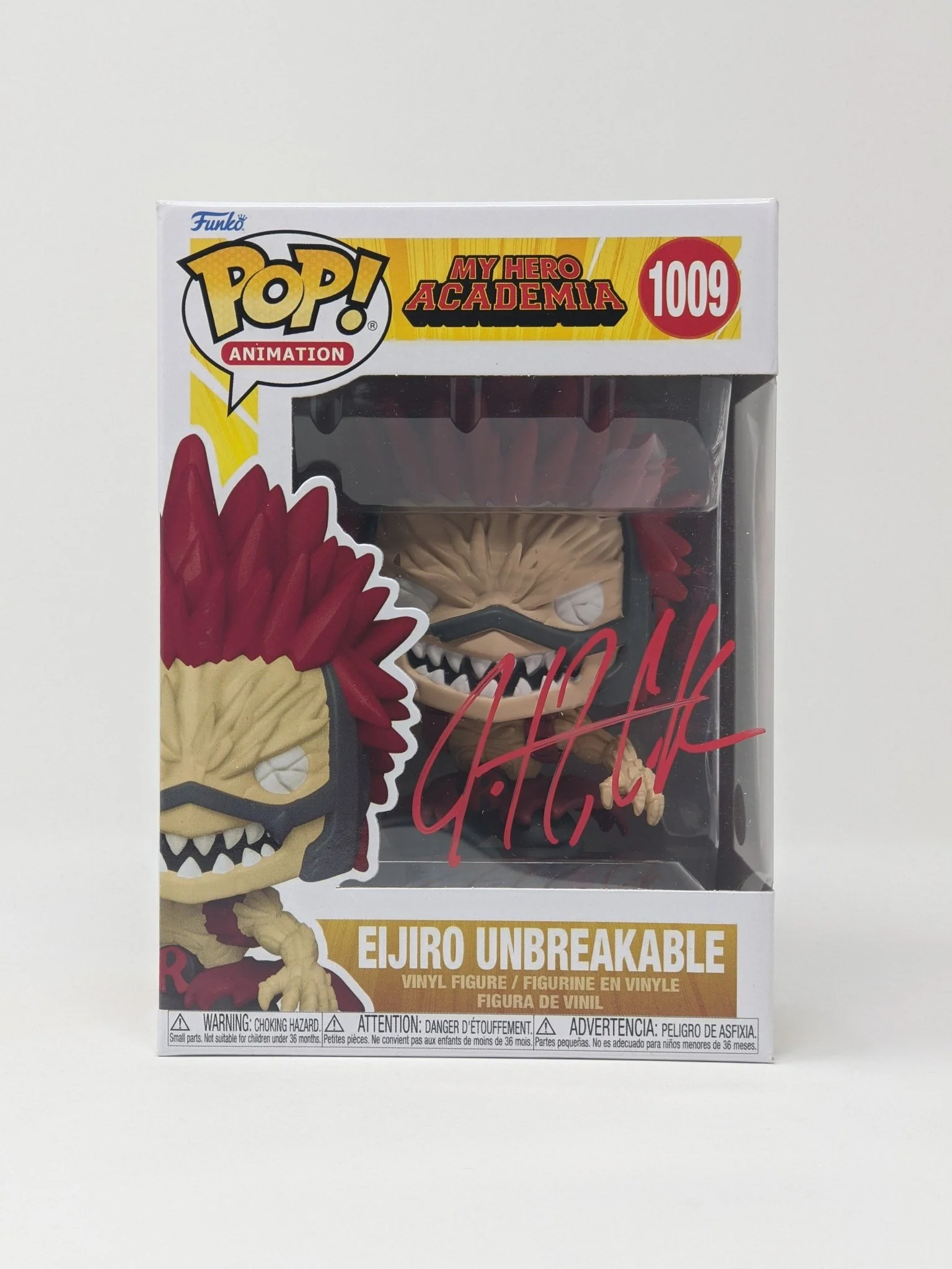 Justin Cook My Hero Academia Eijiro Unbreakable #1009 Signed Funko Pop JSA Certified Autograph - Image 2