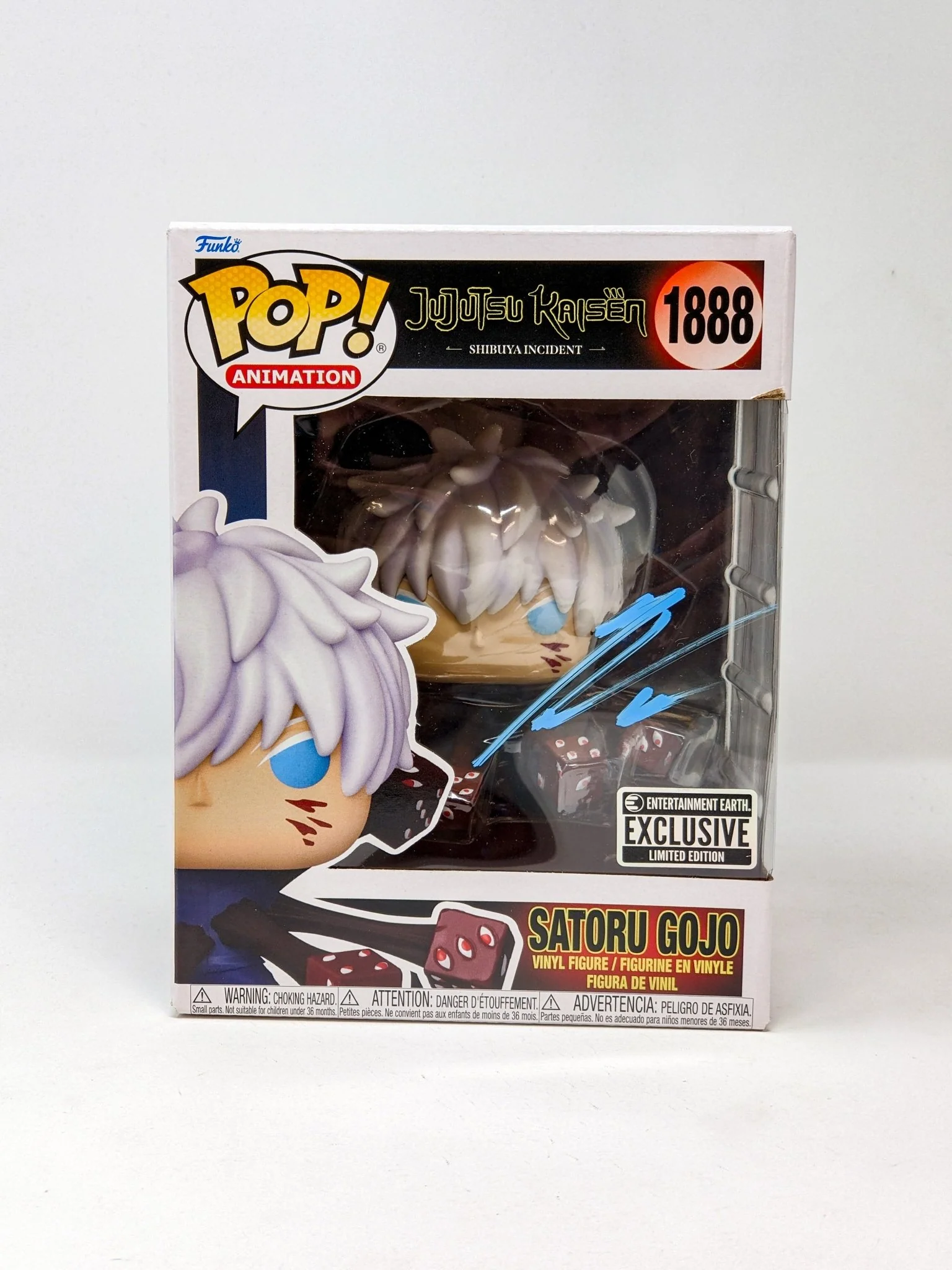 Kaiji Tang Jujutsu Kaisen Satoru Gojo Trapped #1888 Exclusive Signed Funko Pop JSA Certified Autograph - Image 2