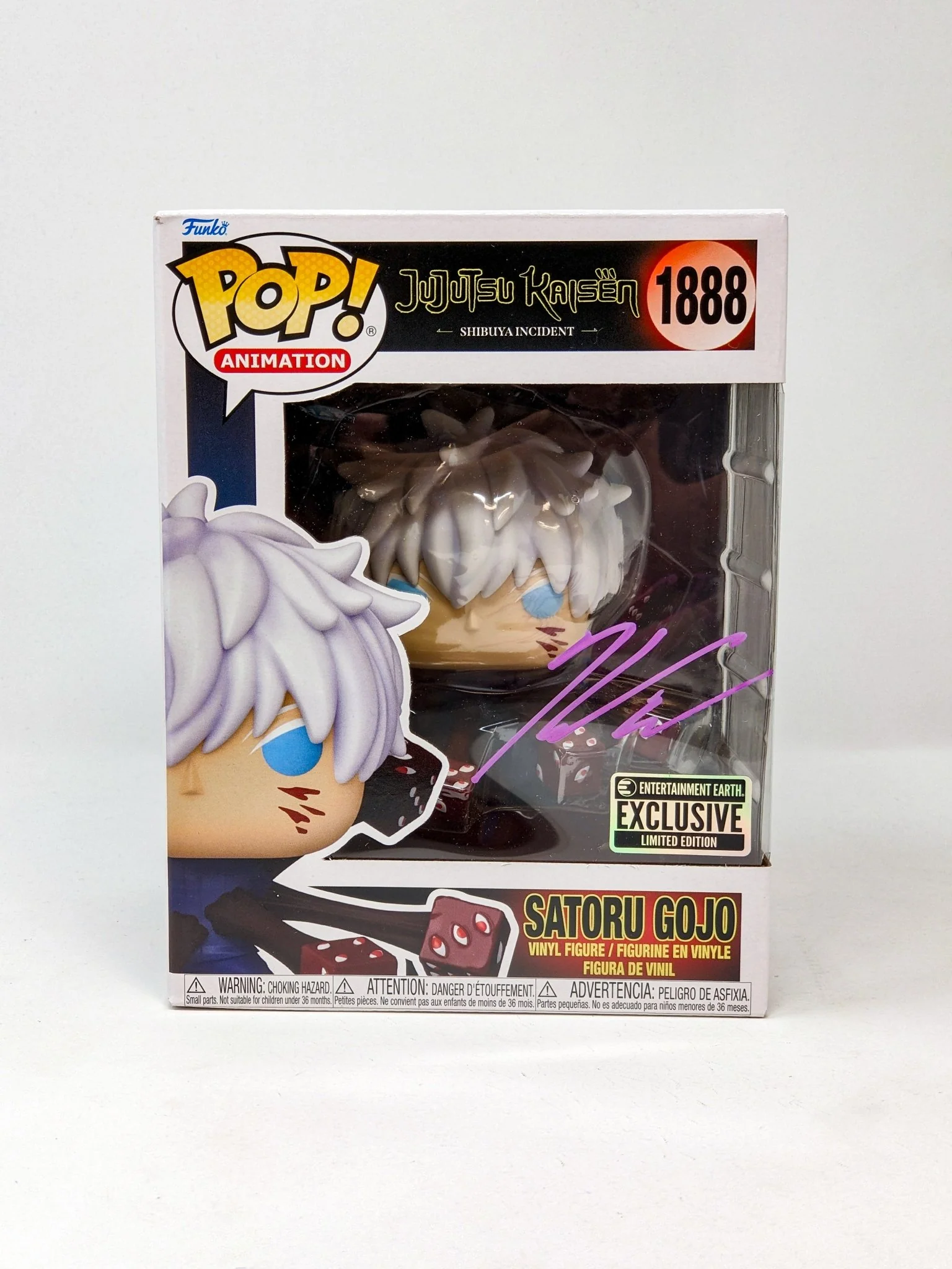 Kaiji Tang Jujutsu Kaisen Satoru Gojo Trapped #1888 Exclusive Signed Funko Pop JSA Certified Autograph - Image 4