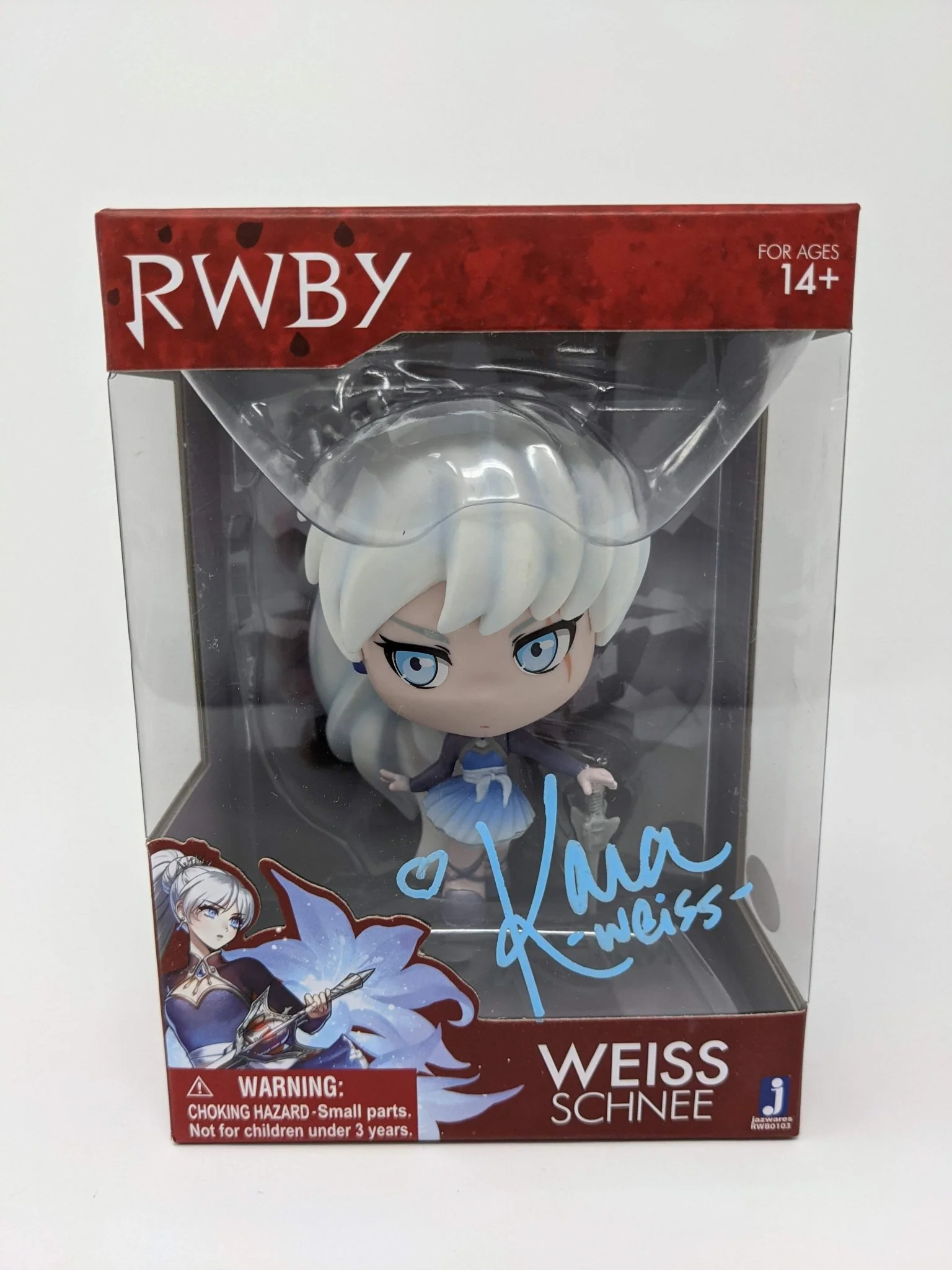 Kara Eberle RWBY Weiss Schnee Signed Jazwares Figure JSA Certified - Image 3
