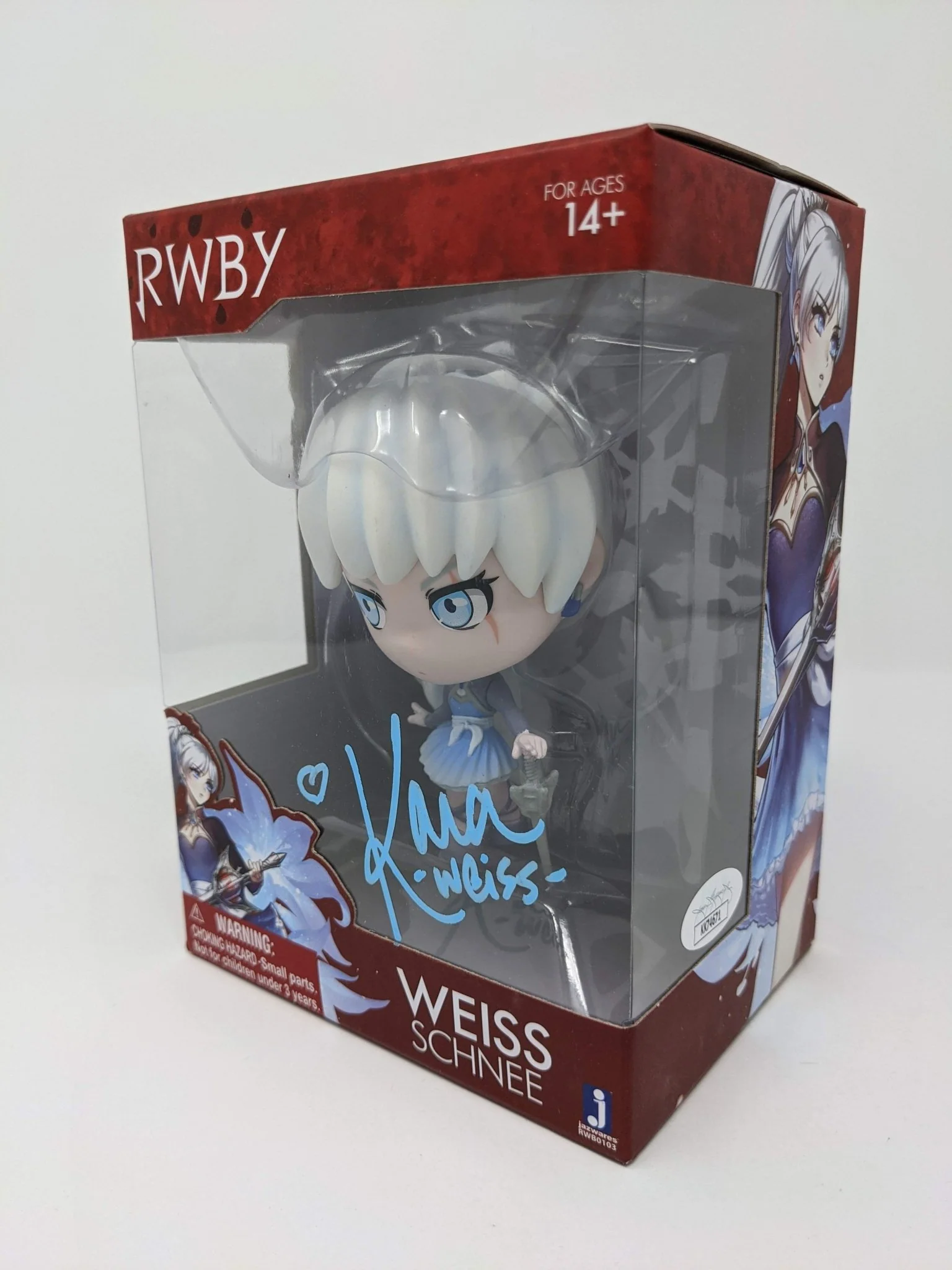 Kara Eberle RWBY Weiss Schnee Signed Jazwares Figure JSA Certified - Image 4