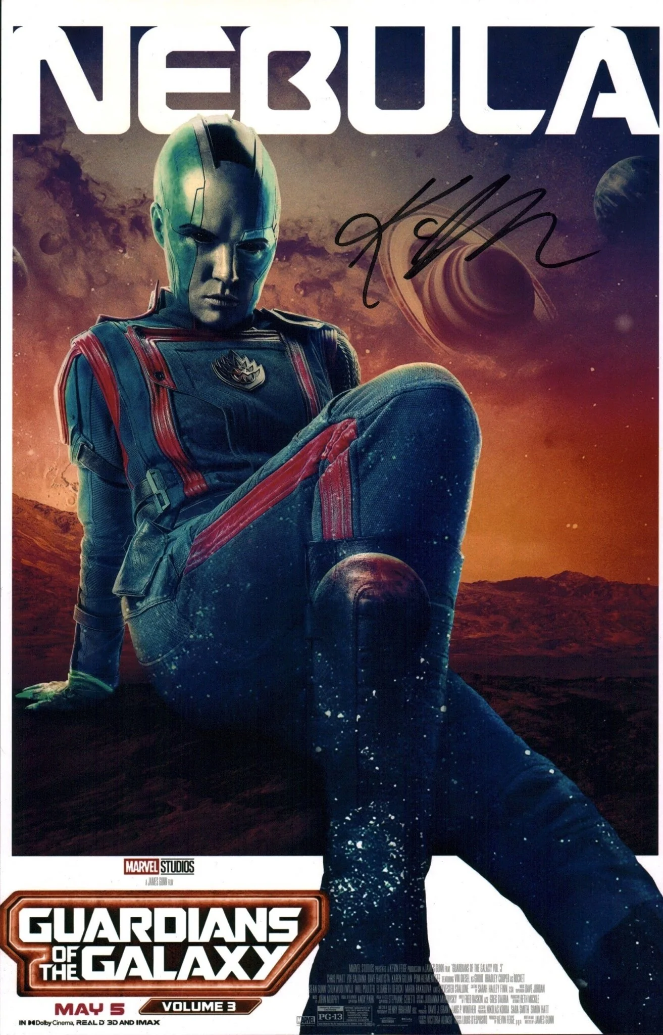 Karen Gillan Guardians of the Galaxy 11x17 Signed Photo Poster JSA Certified Autograph - Image 2