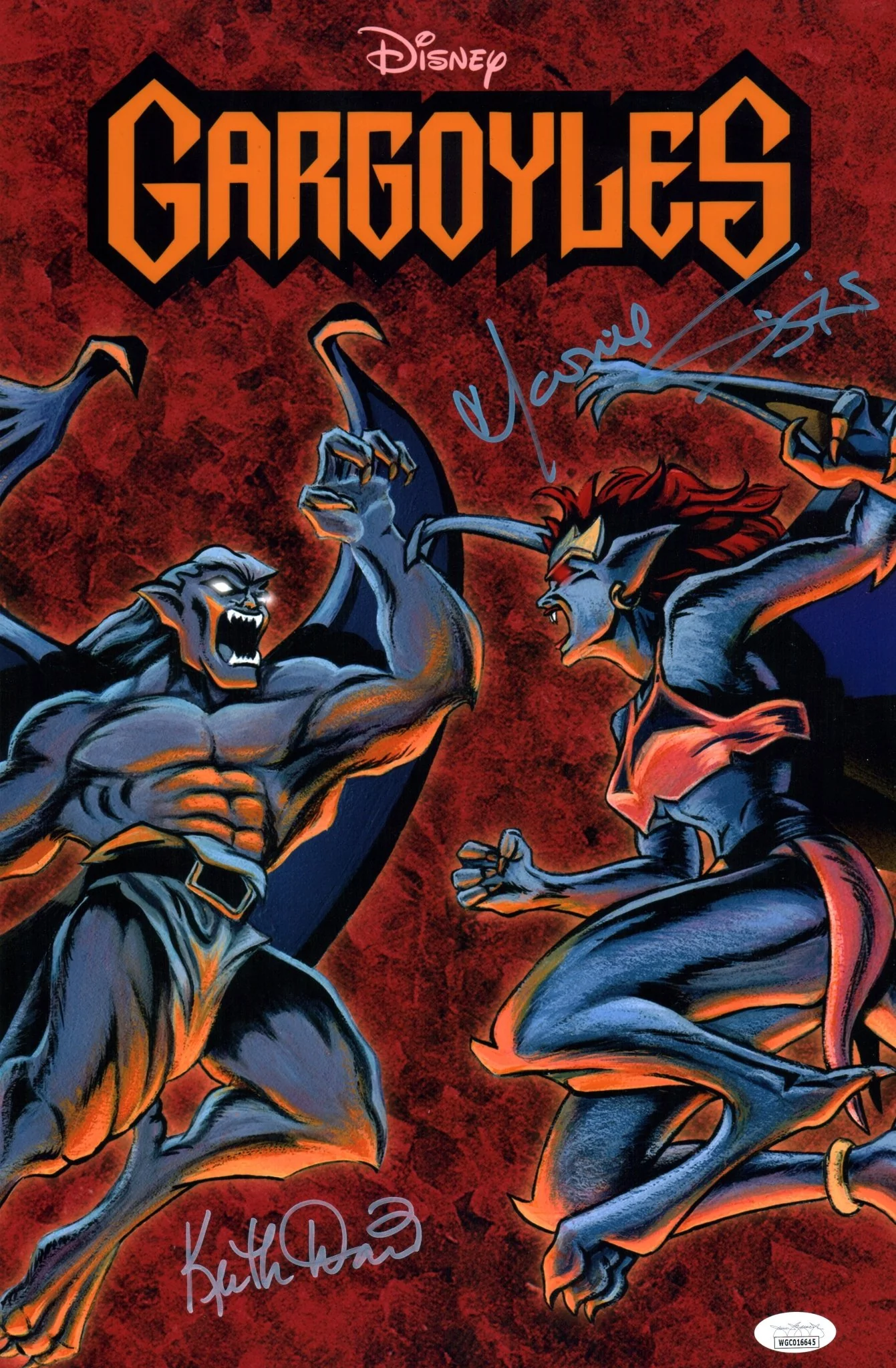 Gargoyles 11x17 Photo Poster Signed David, Sirtis JSA Certified Autograph - Image 2