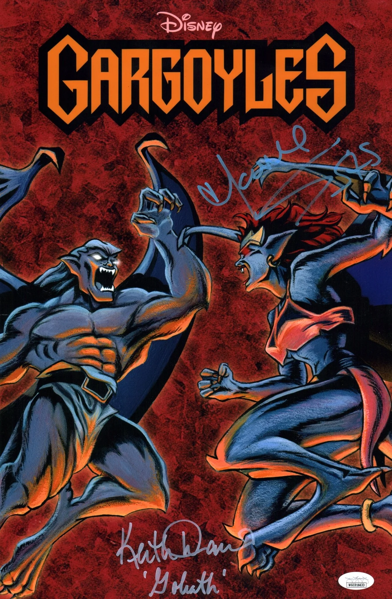 Gargoyles 11x17 Photo Poster Signed David, Sirtis JSA Certified Autograph - Image 3