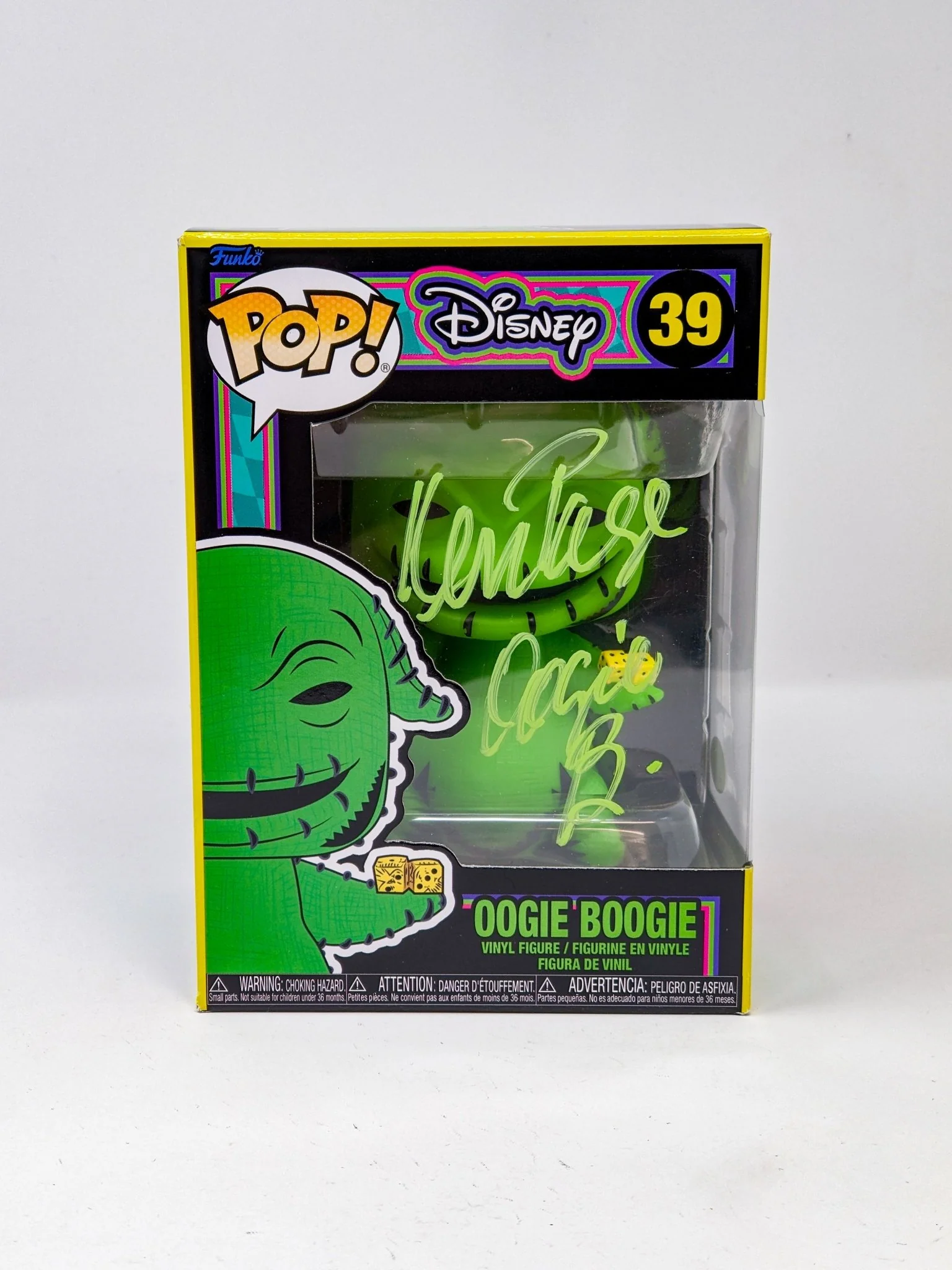 Ken Page Disney Nightmare Before Christmas Oogie Boogie #39 Signed Funko Pop JSA Certified Autograph - Image 3