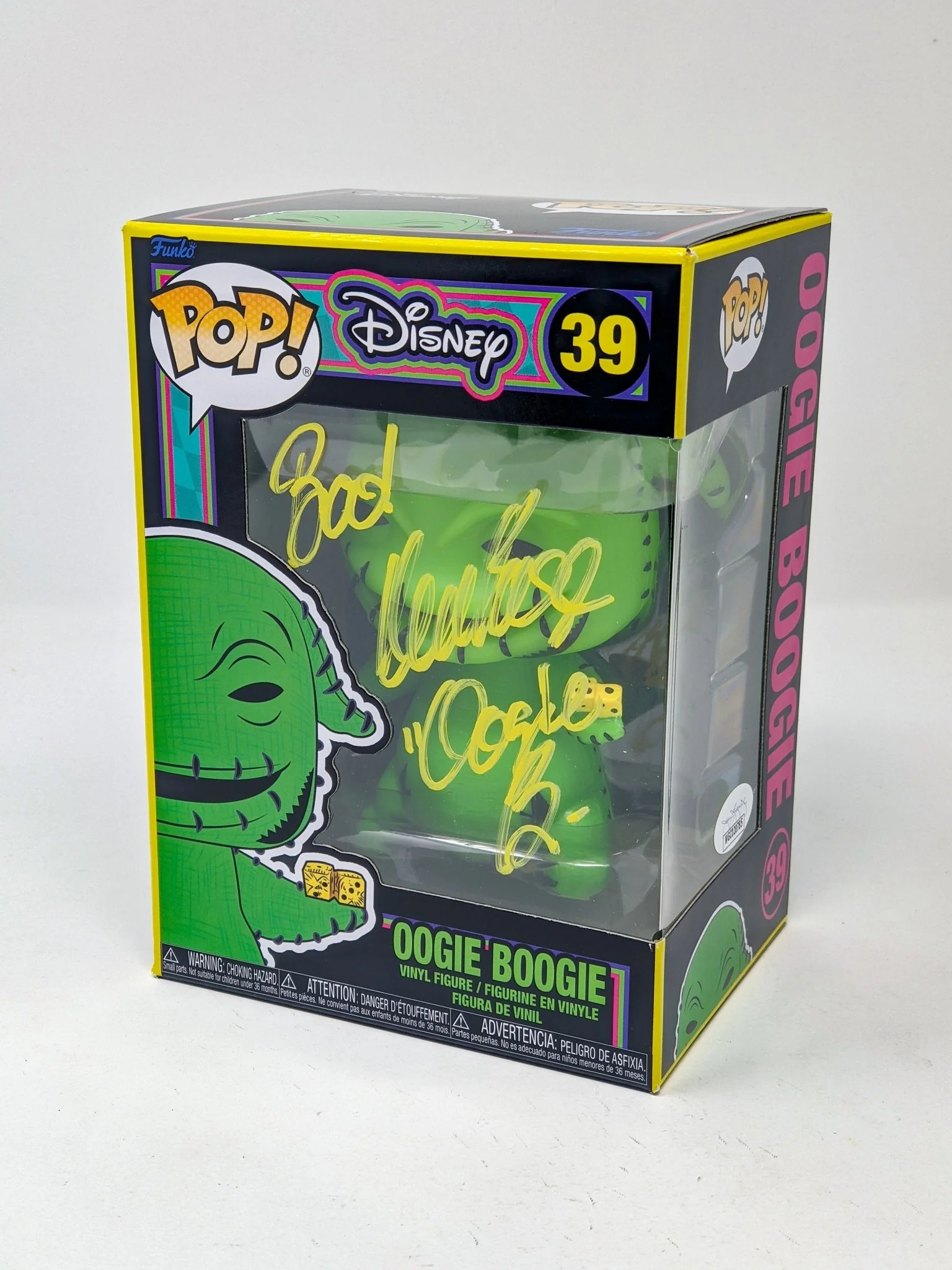 Ken Page Disney Nightmare Before Christmas Oogie Boogie #39 Signed Funko Pop JSA Certified Autograph - Image 4