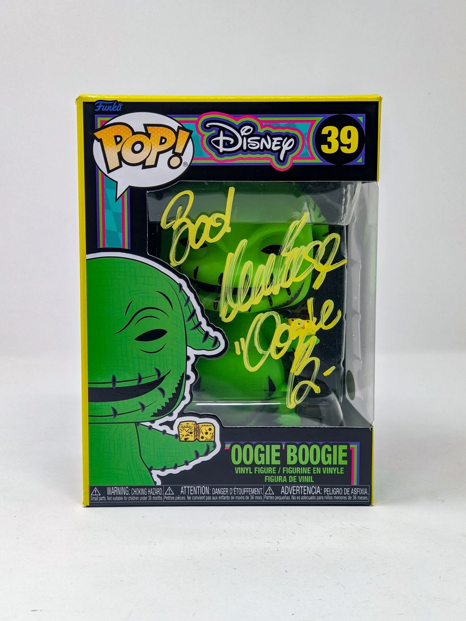Ken Page Disney Nightmare Before Christmas Oogie Boogie #39 Signed Funko Pop JSA Certified Autograph - Image 5