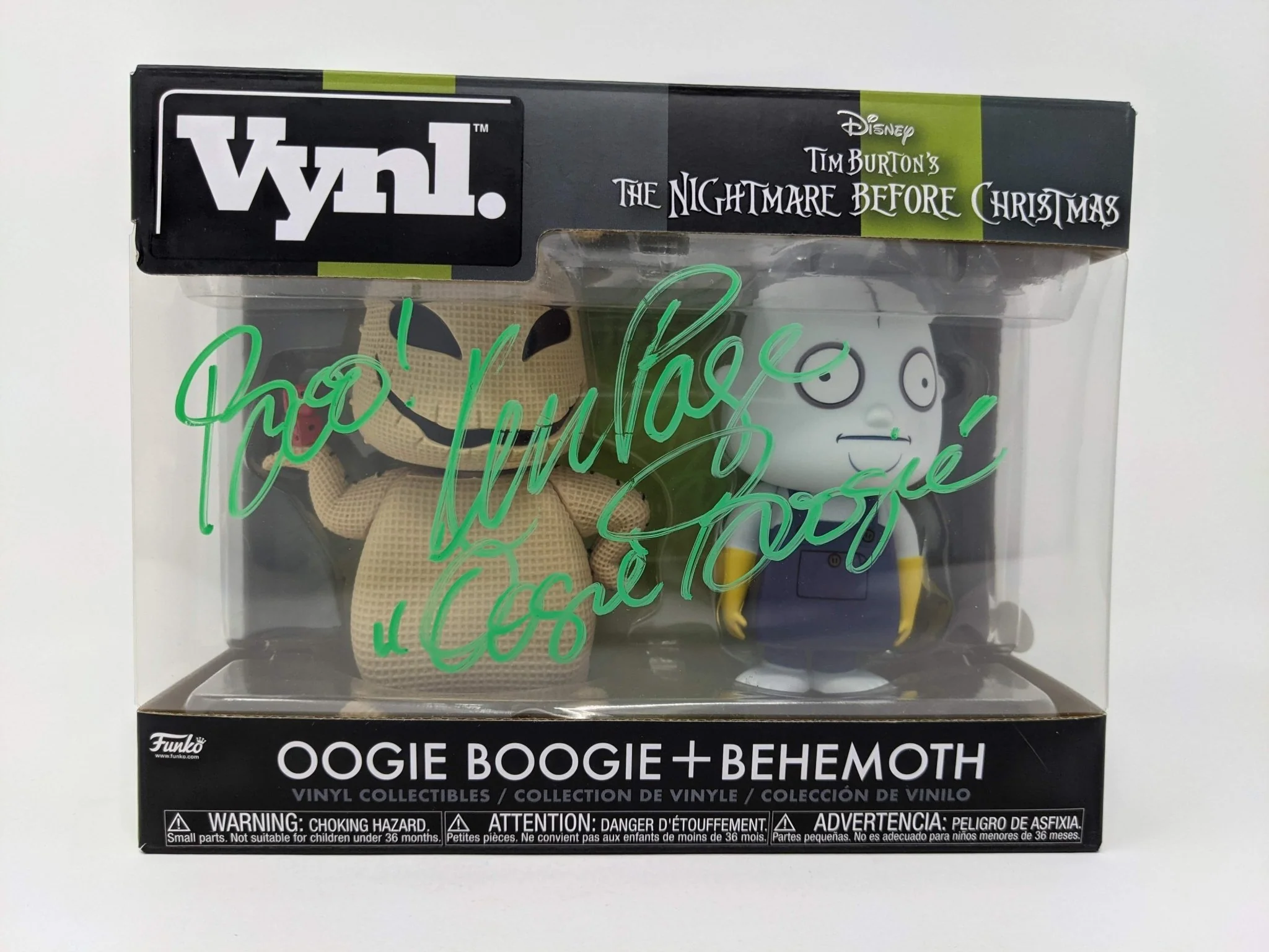 Ken Page Disney Nightmare Before Christmas Oogie Boogie + Behemoth Signed Funko Vynl JSA Certified Autograph - Image 2