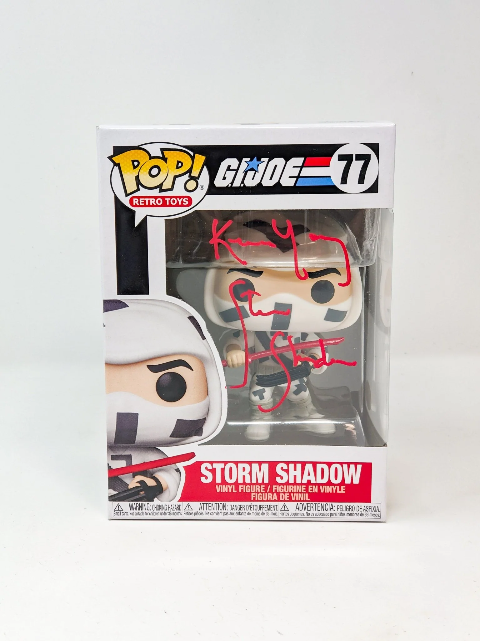 Keone Young GI Joe Storm Shadow #77 Signed Funko Pop JSA Certified Autograph - Image 2