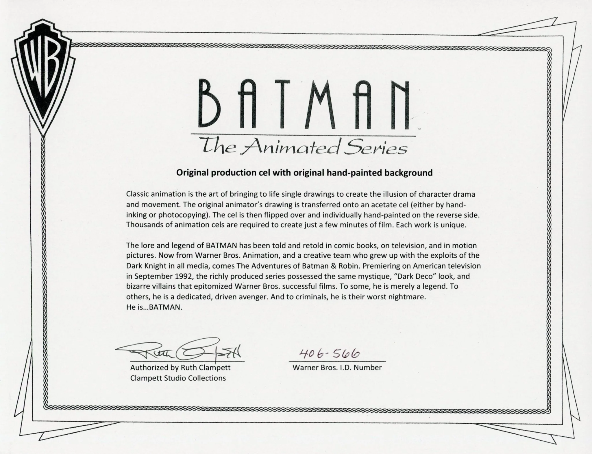 Kevin Conroy Batman 10x12 Signed Animation Production Cel Autograph JSA Certified LOA - Image 3