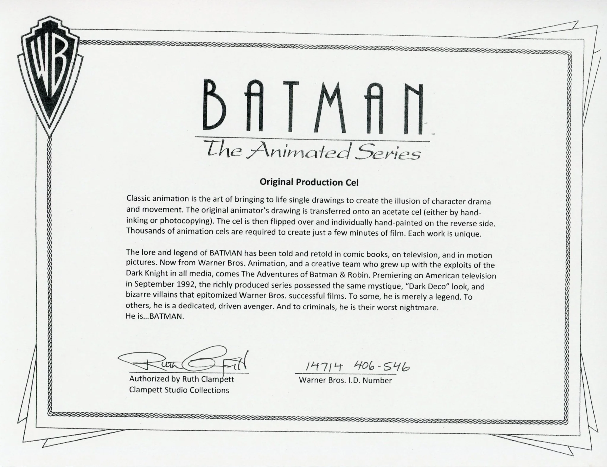 Kevin Conroy Batman 12x15 Signed Animation Production Cel Autograph JSA Certified LOA - Image 4