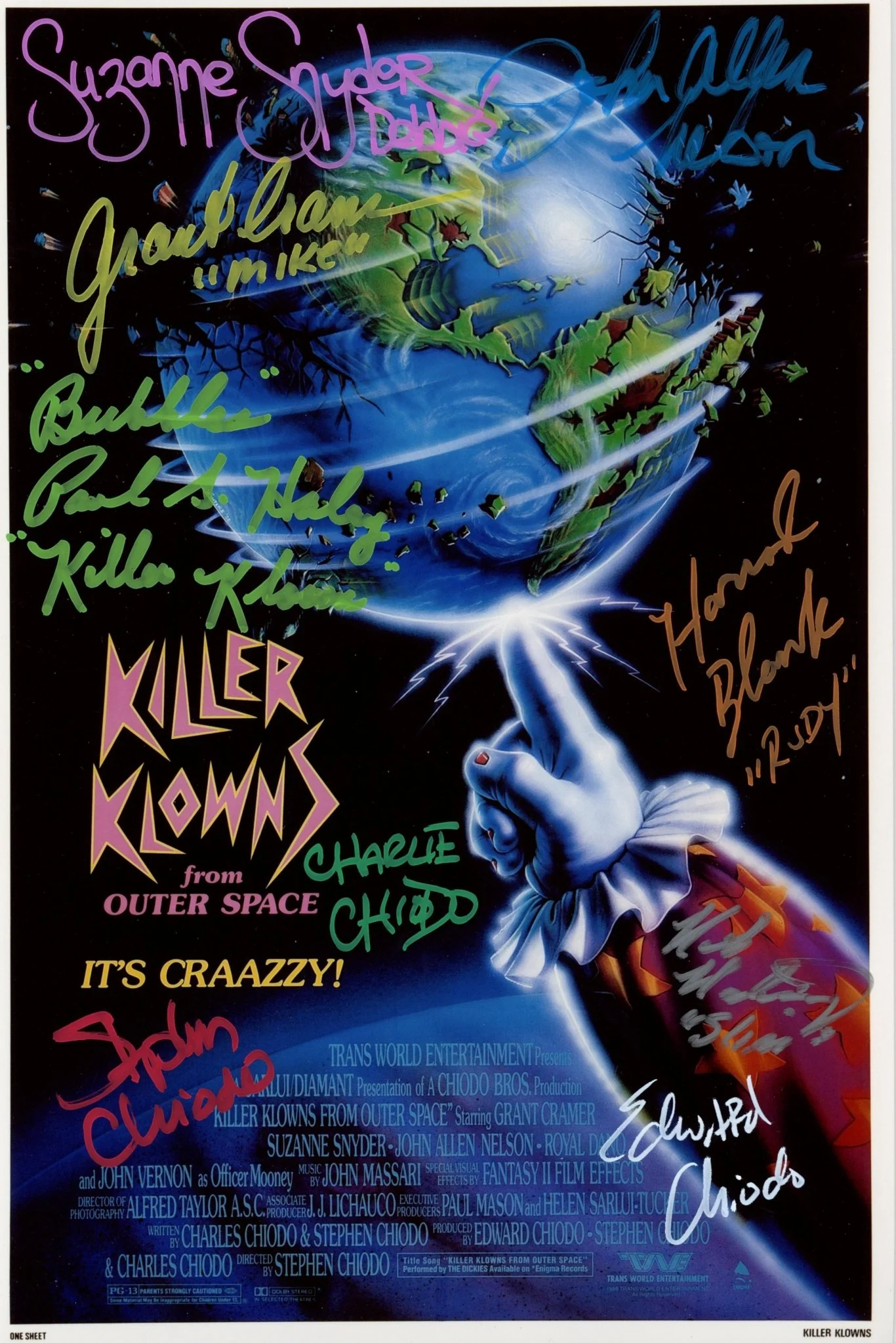 Killer Klowns from Outer Space 8x12 Signed Cast Photo JSA Certified Autograph - Image 2
