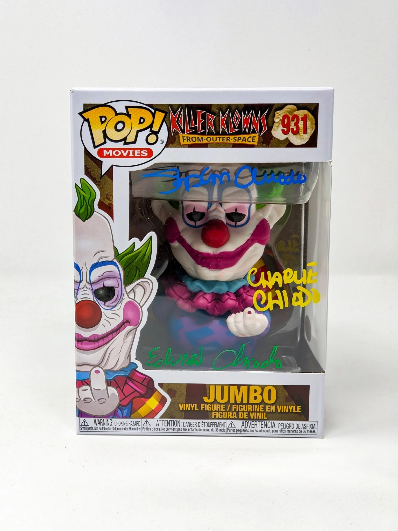 Killer Klowns From Outer Space JUMBO #931 Funko Pop! Chiodo Bros Signed JSA Autograph - Image 2