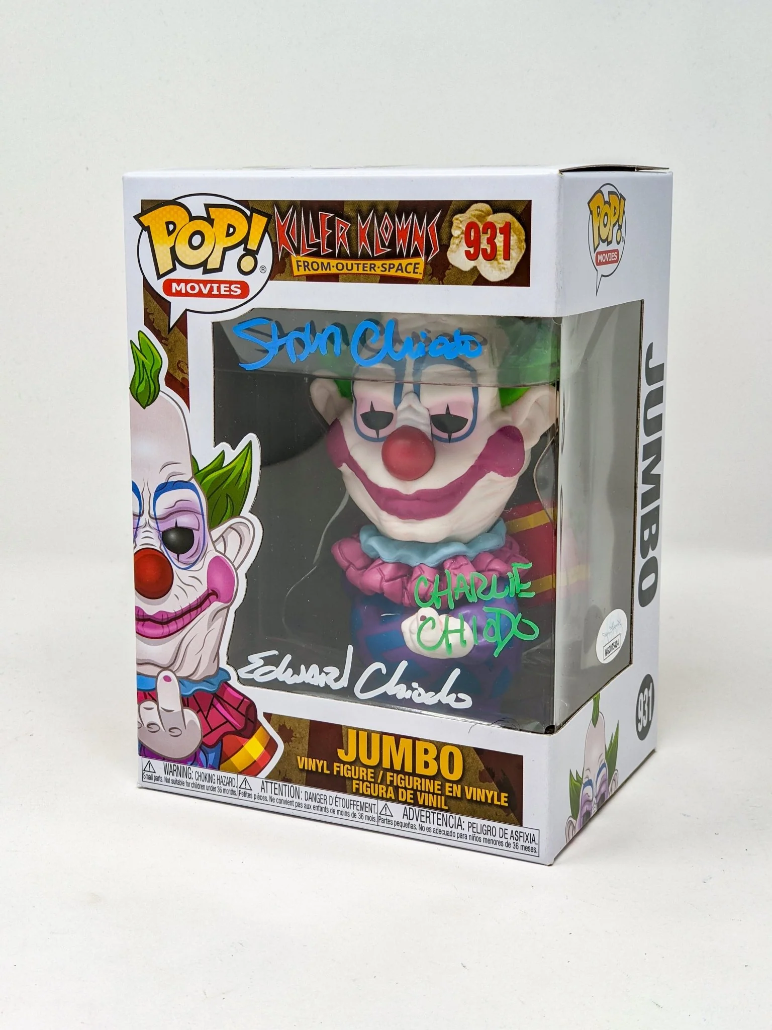Killer Klowns From Outer Space JUMBO #931 Funko Pop! Chiodo Bros Signed JSA Autograph - Image 3
