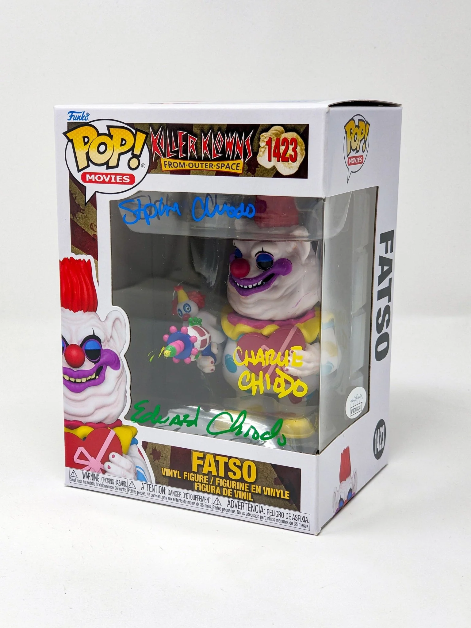 Killer Klowns From Outer Space FATSO #1423 Funko Pop! Chiodo Bros Signed JSA Autograph