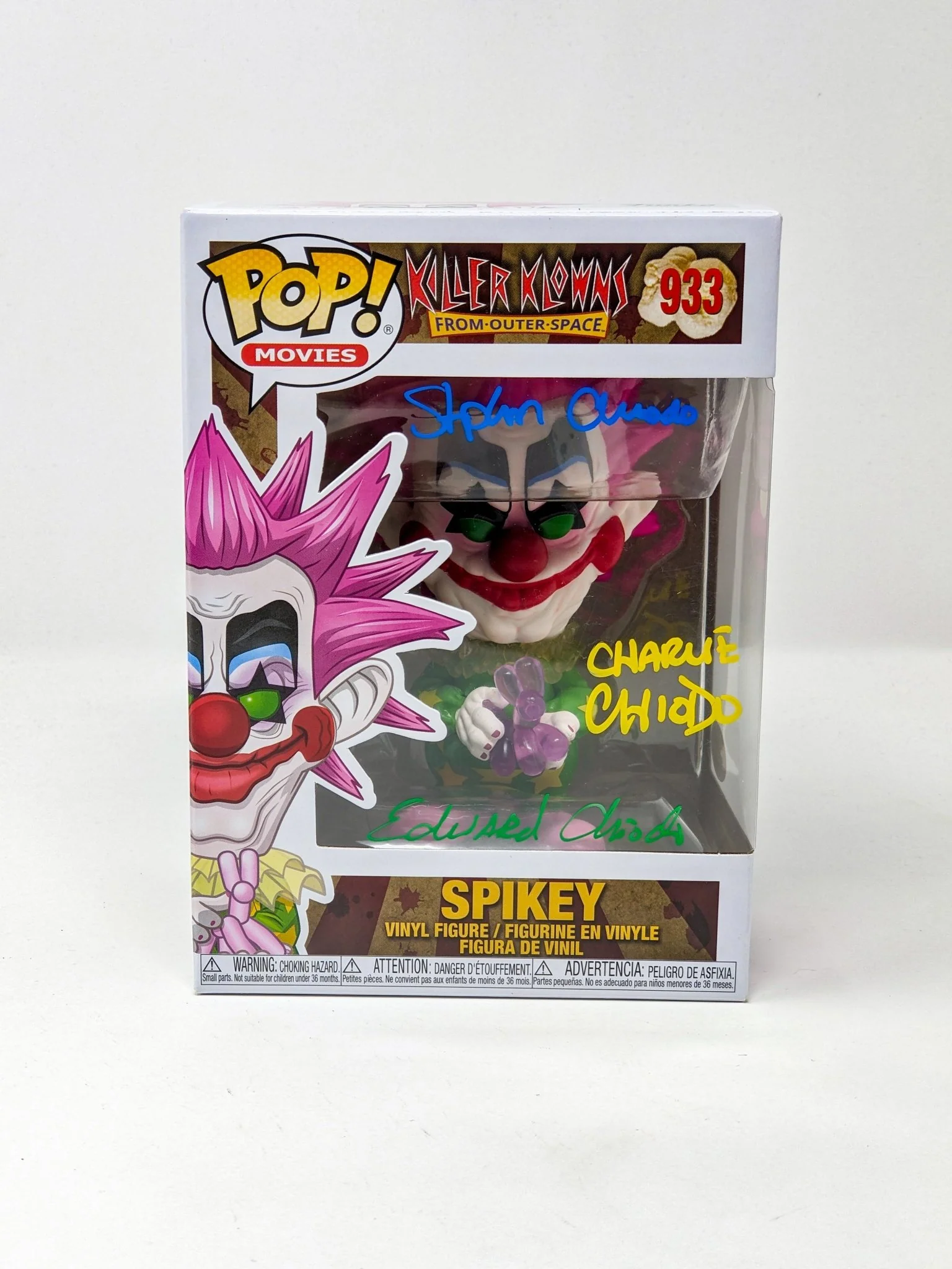 Killer Klowns From Outer Space SPIKEY #933 Funko Pop! Chiodo Bros Signed JSA Autograph - Image 2