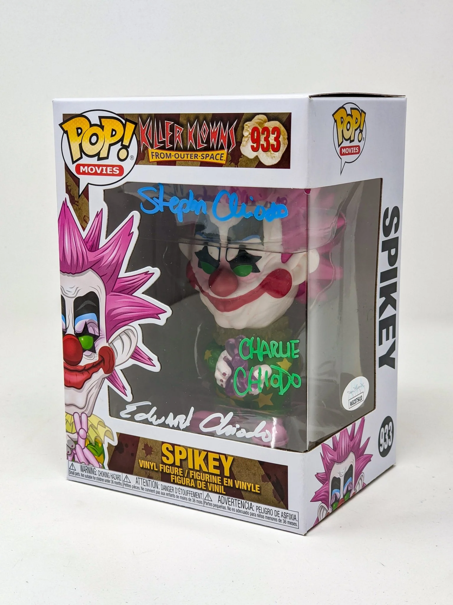 Killer Klowns From Outer Space SPIKEY #933 Funko Pop! Chiodo Bros Signed JSA Autograph - Image 3