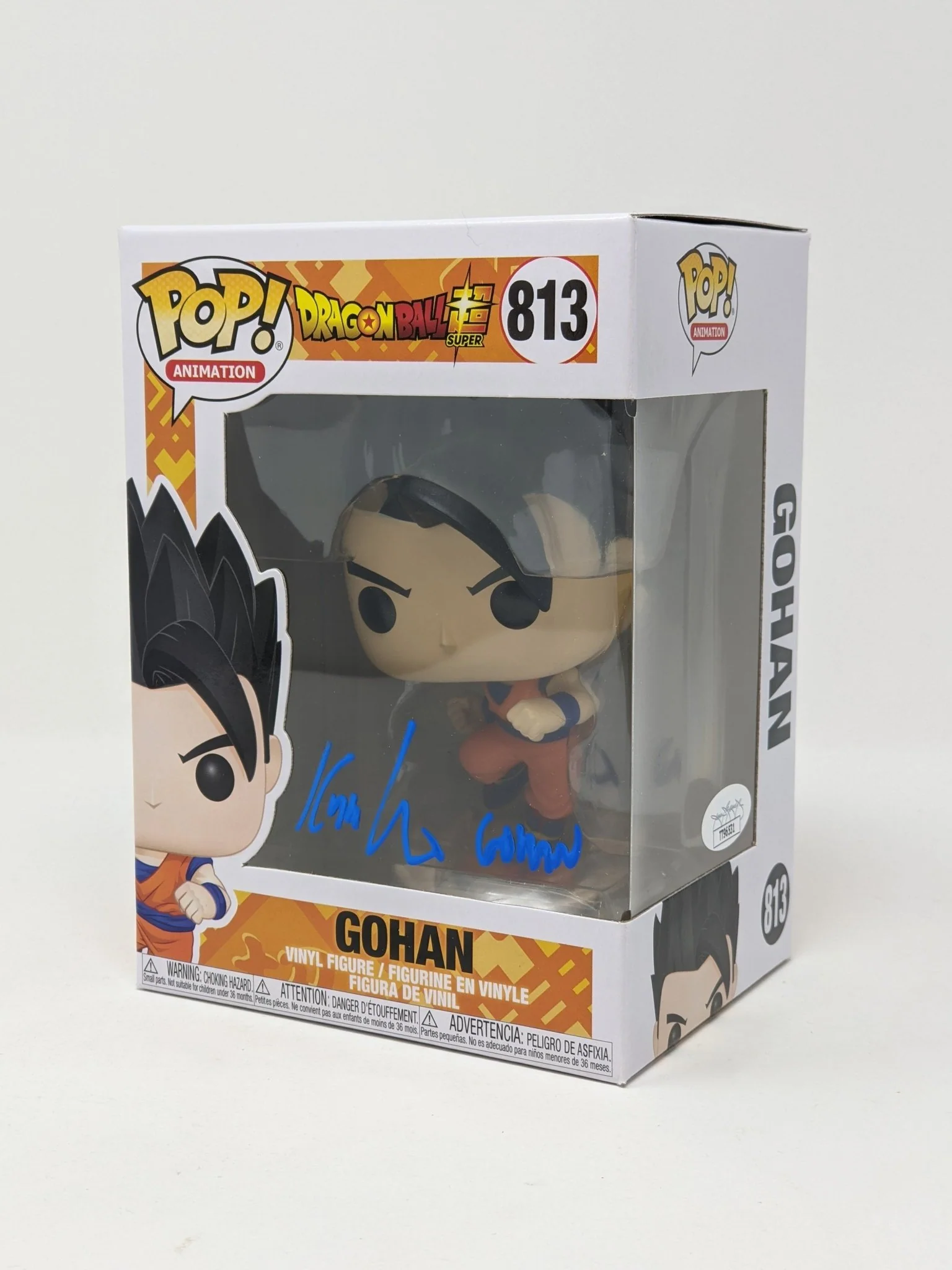 Kyle Hebert Dragon Ball Super Gohan #813 Signed Funko Pop JSA Certified Autograph - Image 3