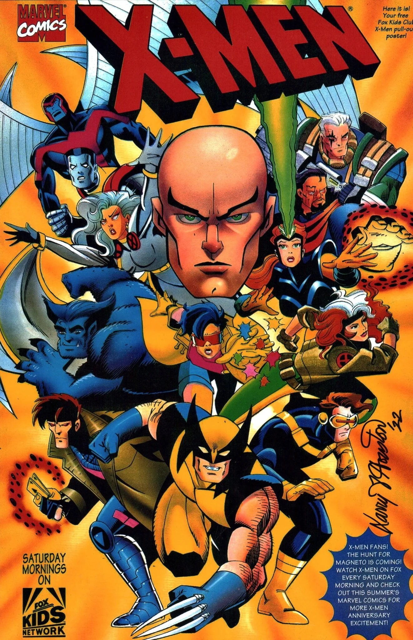 Larry Houston X-Men 11x17 Signed Photo JSA Certified Autograph