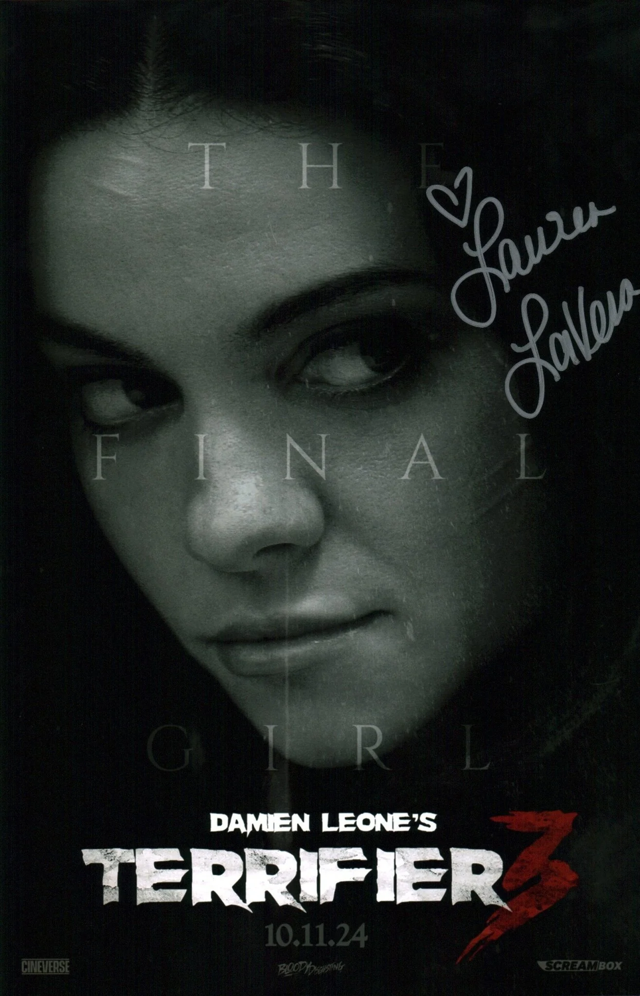 Lauren LaVera Terrifier 11x17 Signed Photo Poster JSA Certified Autograph - Image 2