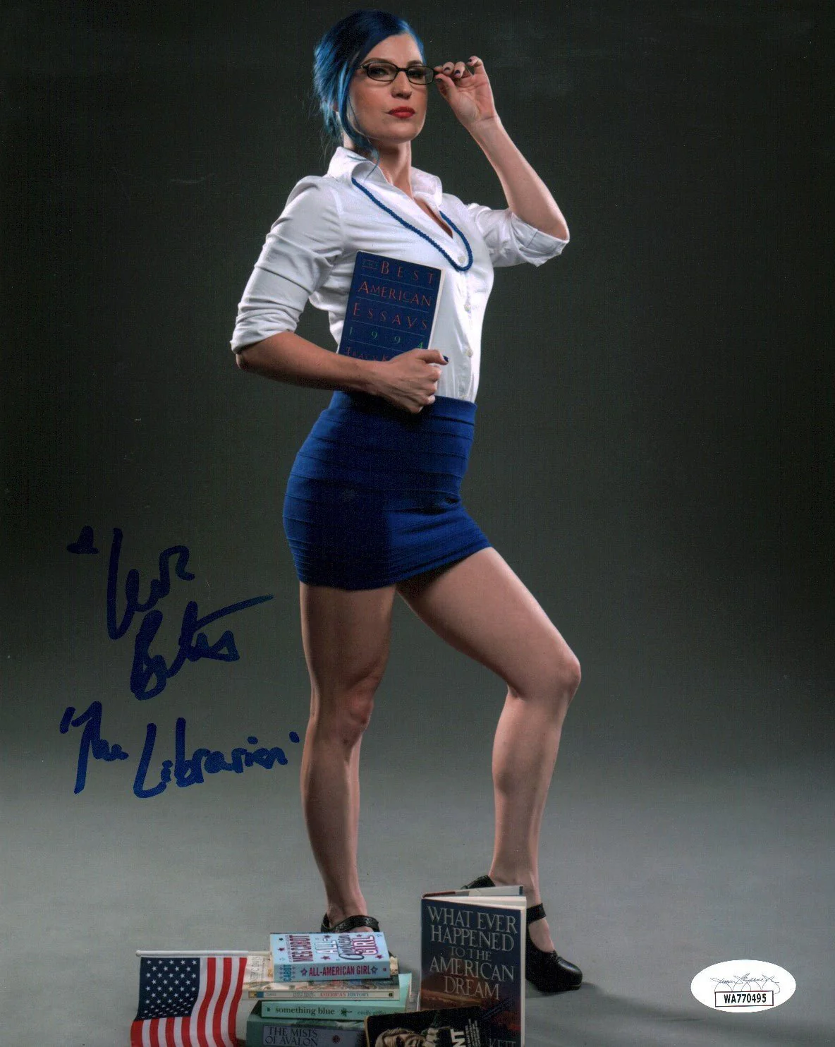 Leva Bates The Librarian AEW 8x10 Signed Photo JSA Certified Autograph - Image 2