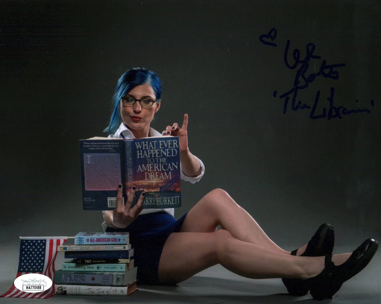 Leva Bates The Librarian AEW Wrestling 8x10 Signed Photo JSA Certified Autograph - Image 2