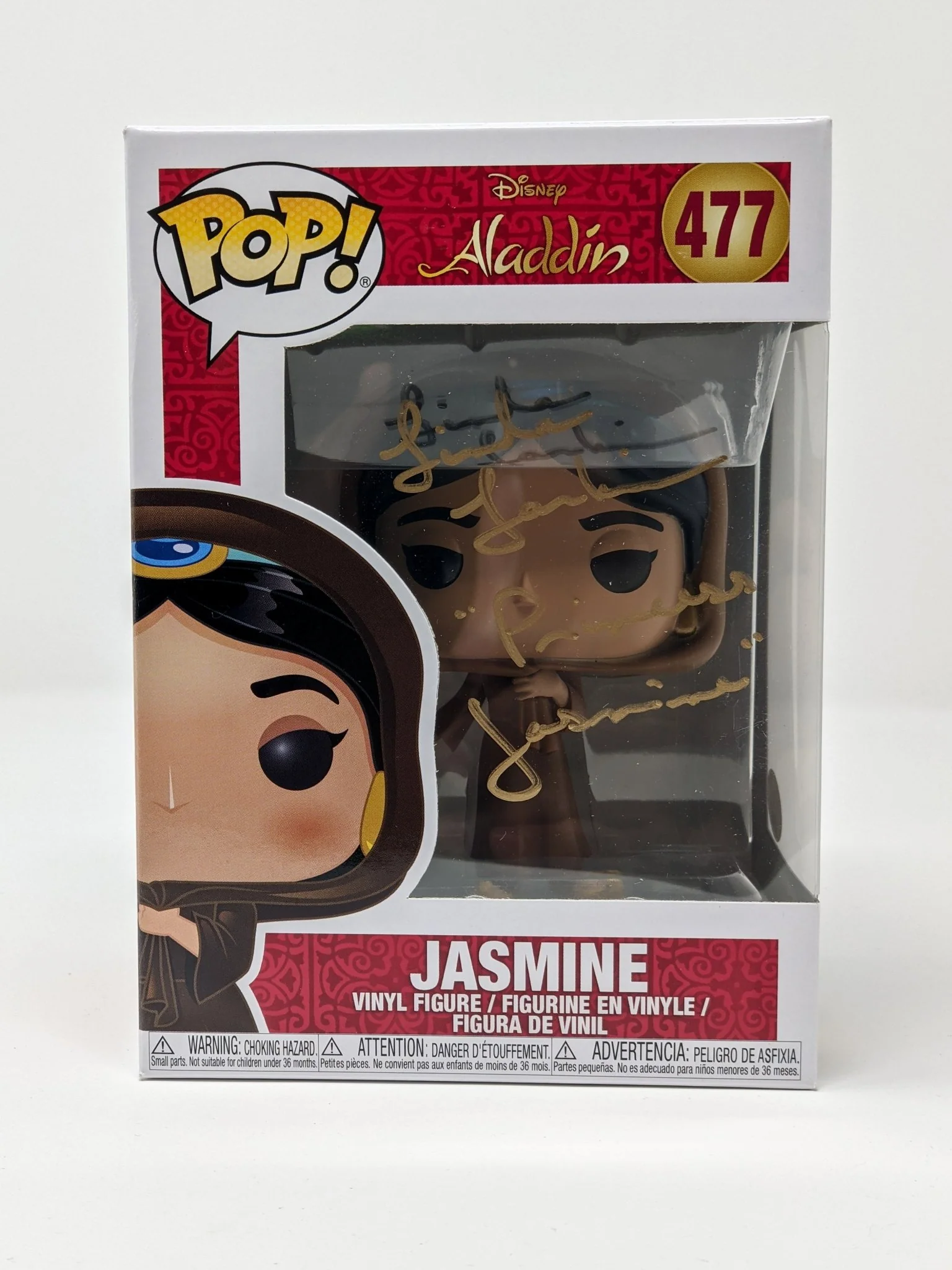 Linda Larkin Disney Aladdin Jasmine #477 Signed Funko Pop JSA Certified Autograph - Image 3