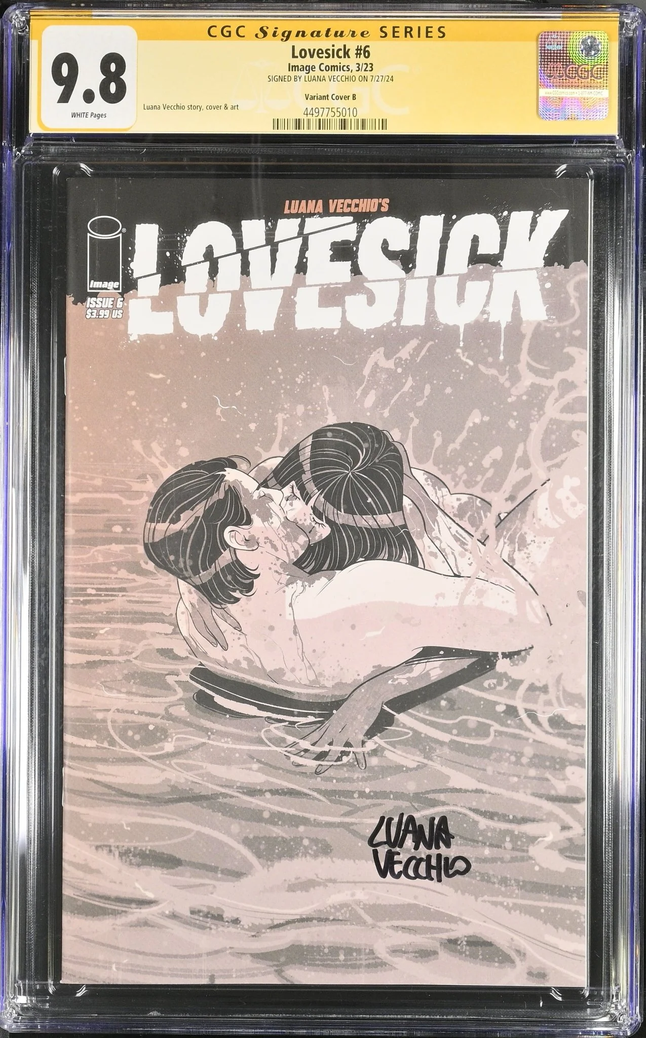 Lovesick #6 Image Comics Variant Cover B CGC Signature Series 9.8 Signed Luana Vecchio - Image 2