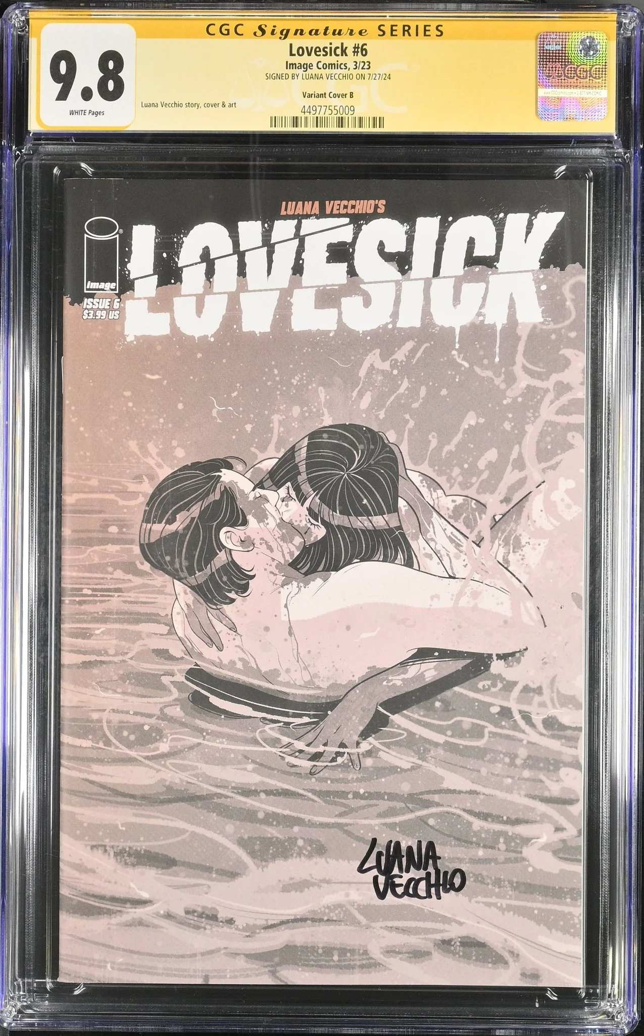 Lovesick #6 Image Comics Variant Cover B CGC Signature Series 9.8 Signed Luana Vecchio - Image 3