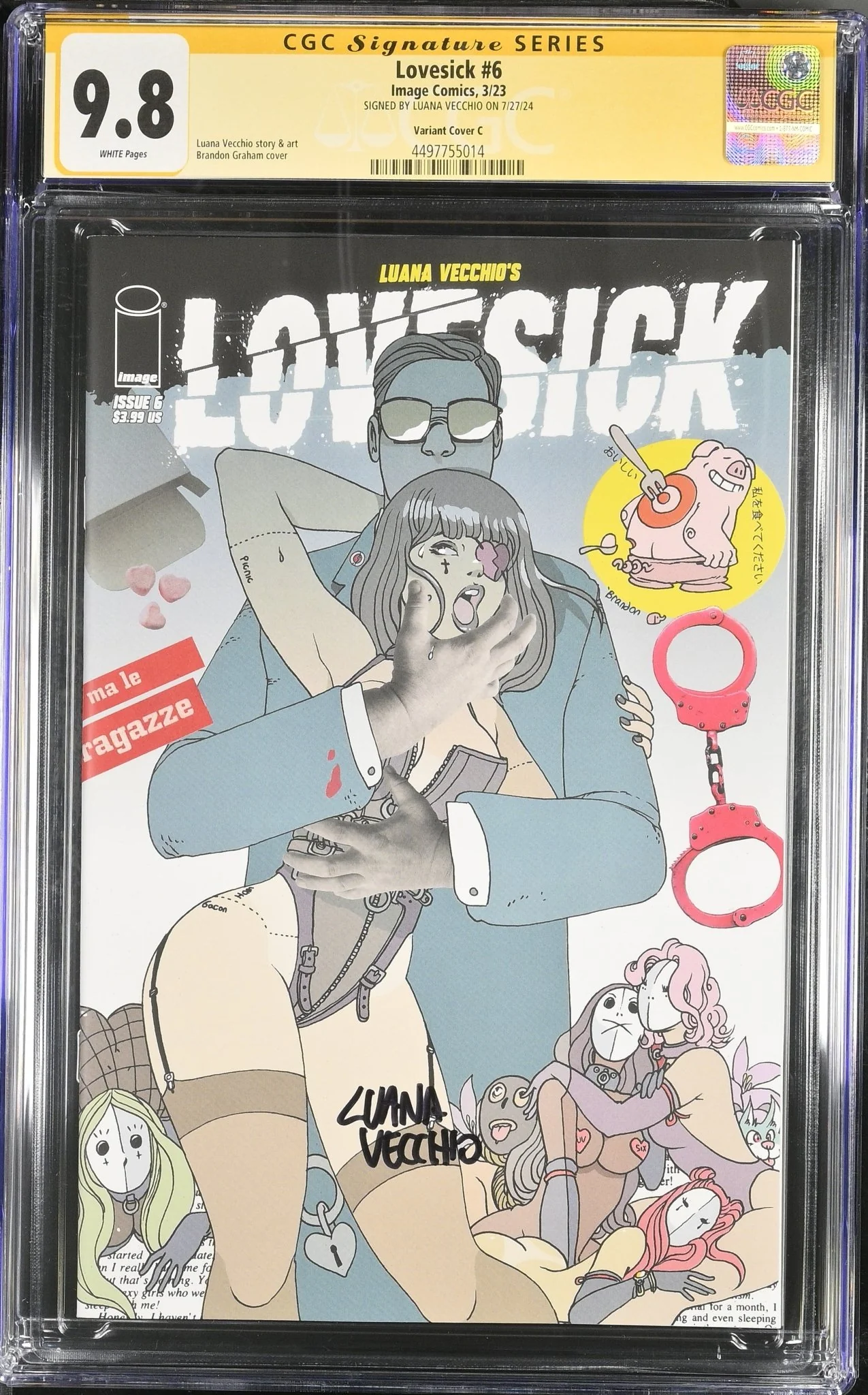 Lovesick #6 Image Comics Variant Cover C CGC Signature Series 9.8 Signed Luana Vecchio - Image 2