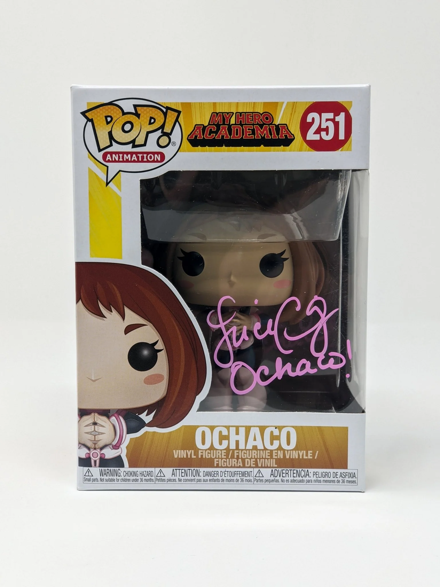 Luci Christian My Hero Academia Ochaco #251 Signed Funko Pop JSA Certified Autograph - Image 2