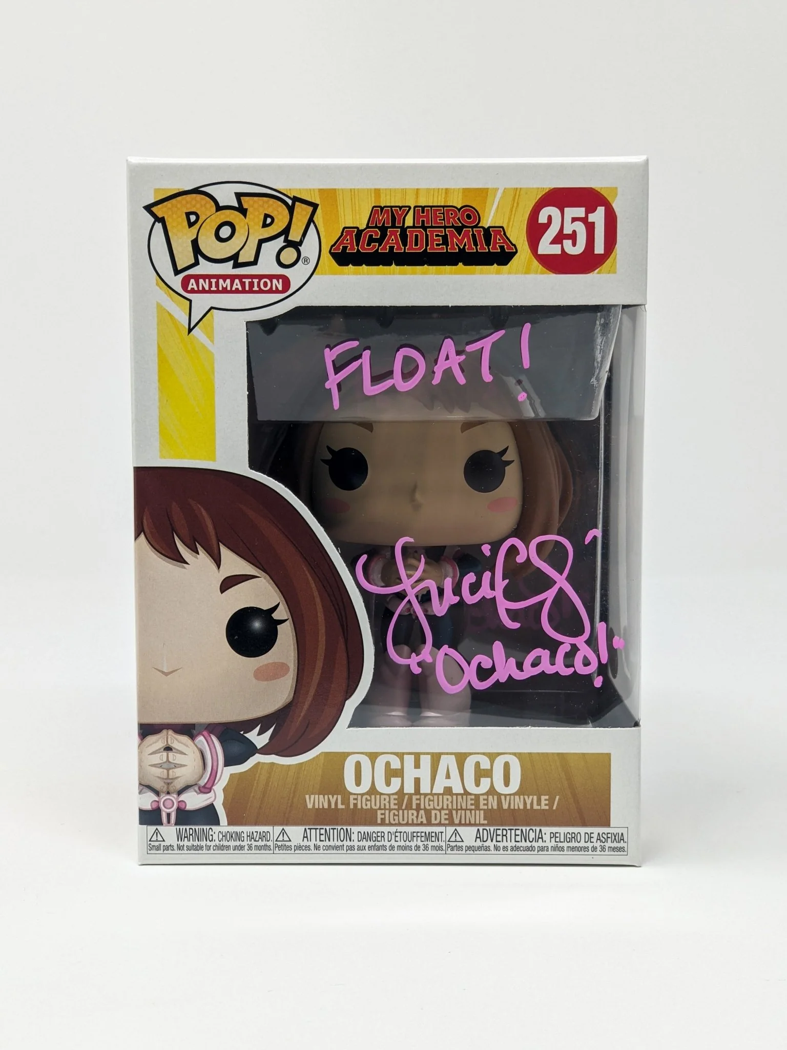 Luci Christian My Hero Academia Ochaco #251 Signed Funko Pop JSA Certified Autograph - Image 3