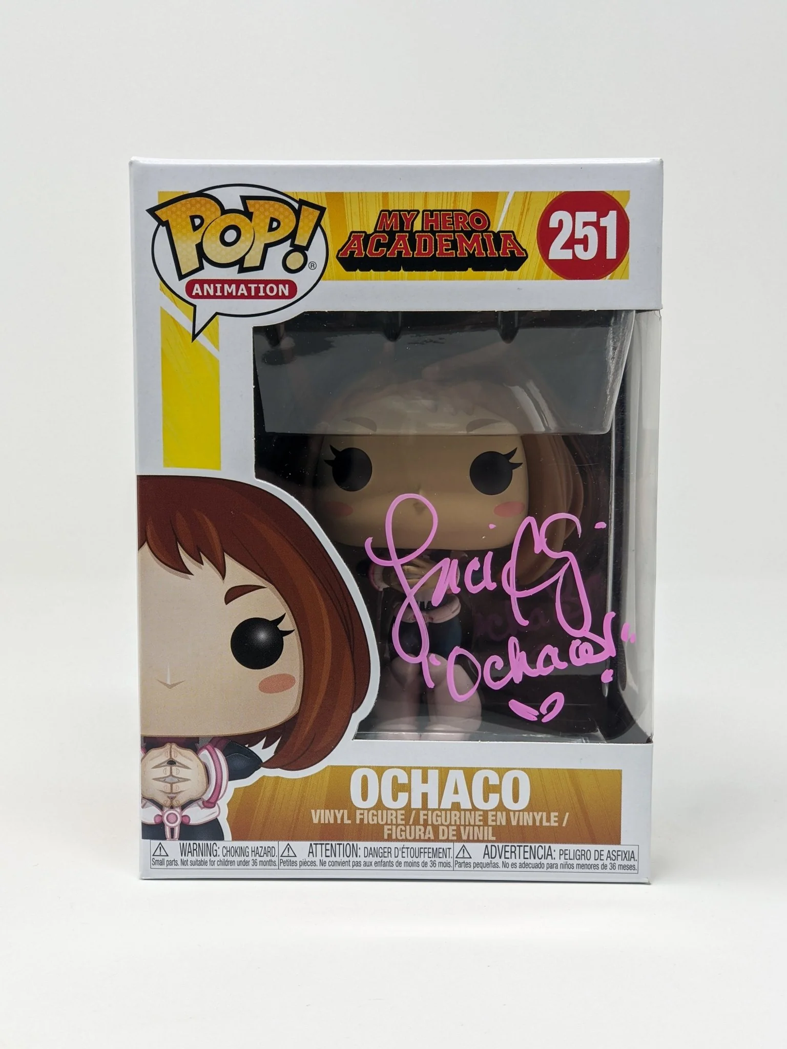 Luci Christian My Hero Academia Ochaco #251 Signed Funko Pop JSA Certified Autograph - Image 6