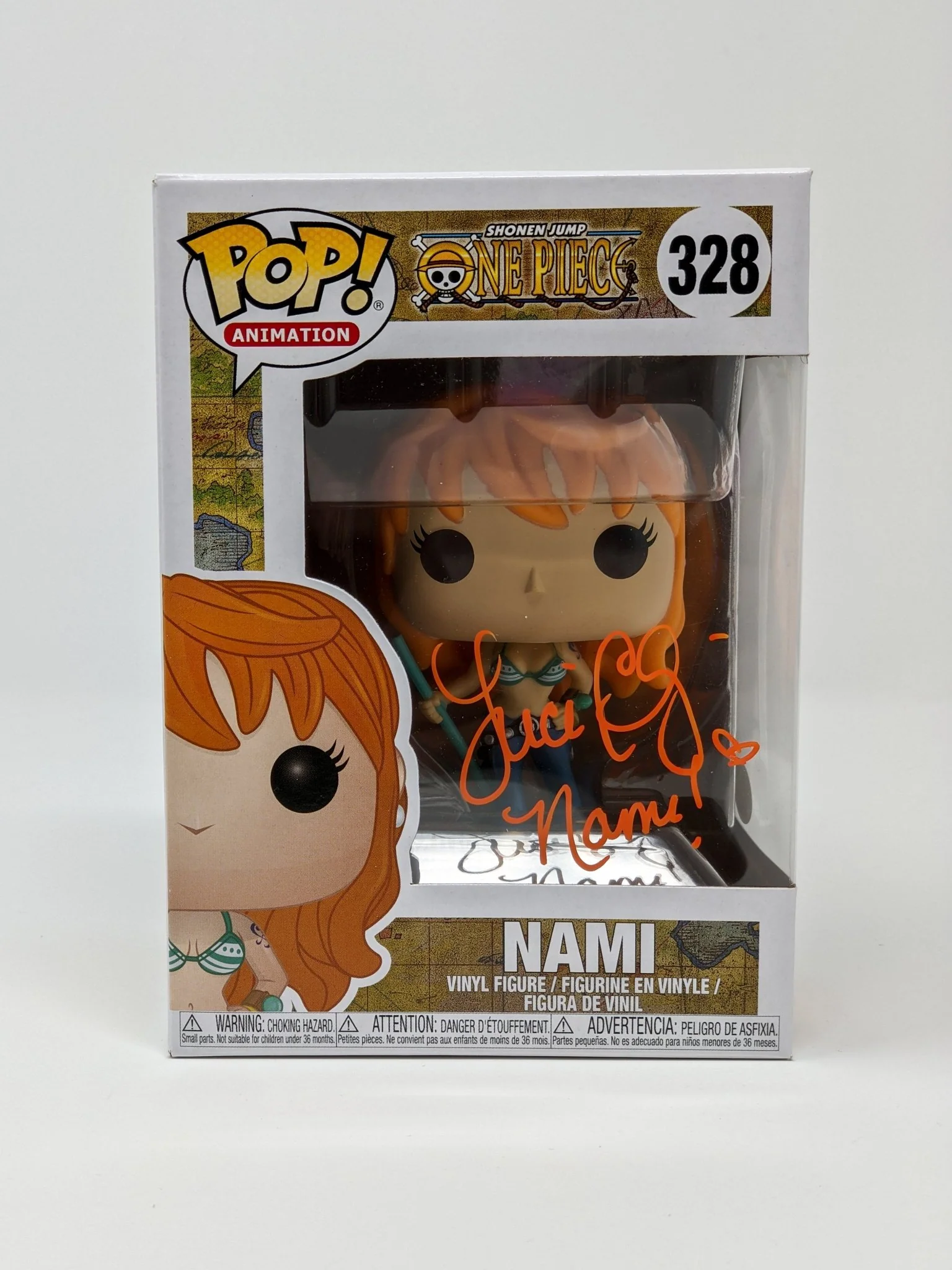 Luci Christian One Piece Nami #328 Signed Funko Pop JSA Certified Autograph - Image 3