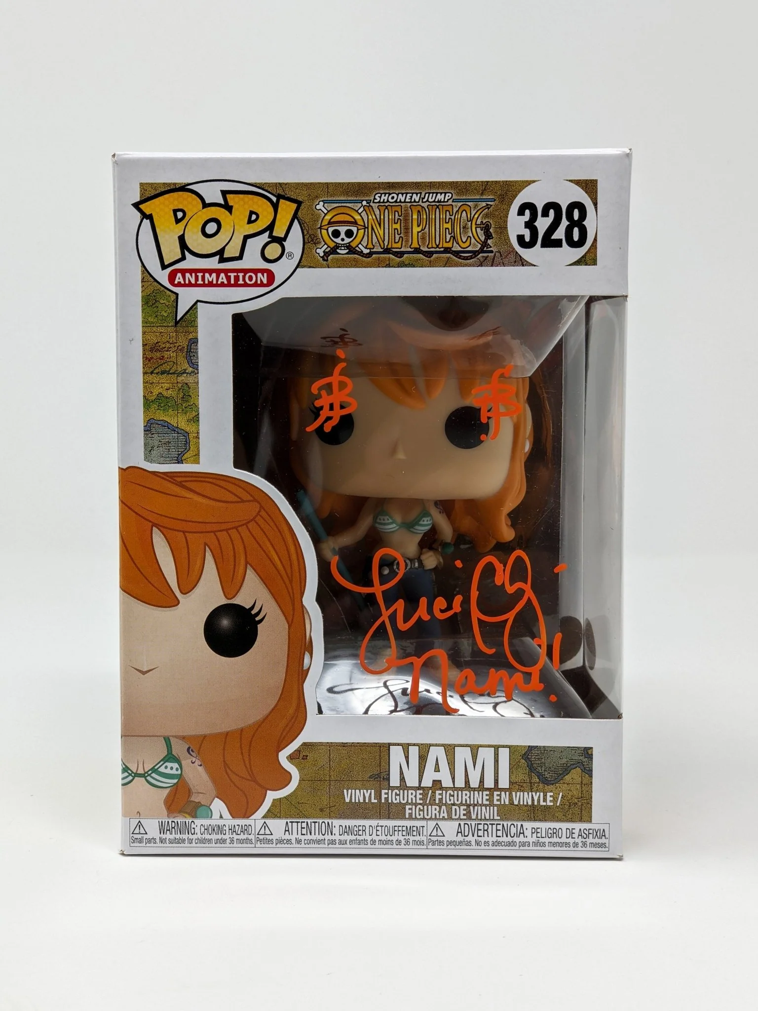 Luci Christian One Piece Nami #328 Signed Funko Pop JSA Certified Autograph - Image 4