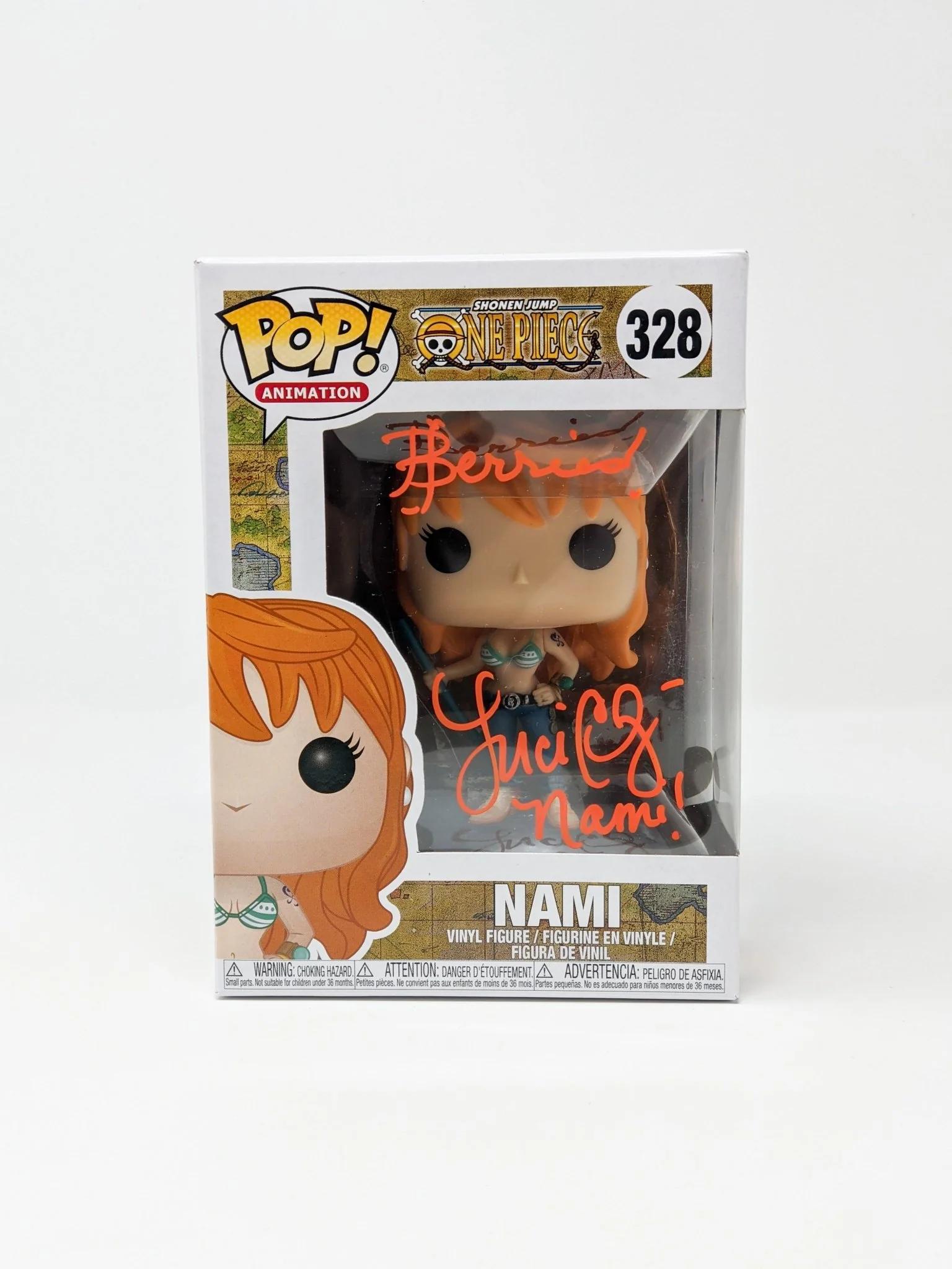 Luci Christian One Piece Nami #328 Signed Funko Pop JSA Certified Autograph - Image 5