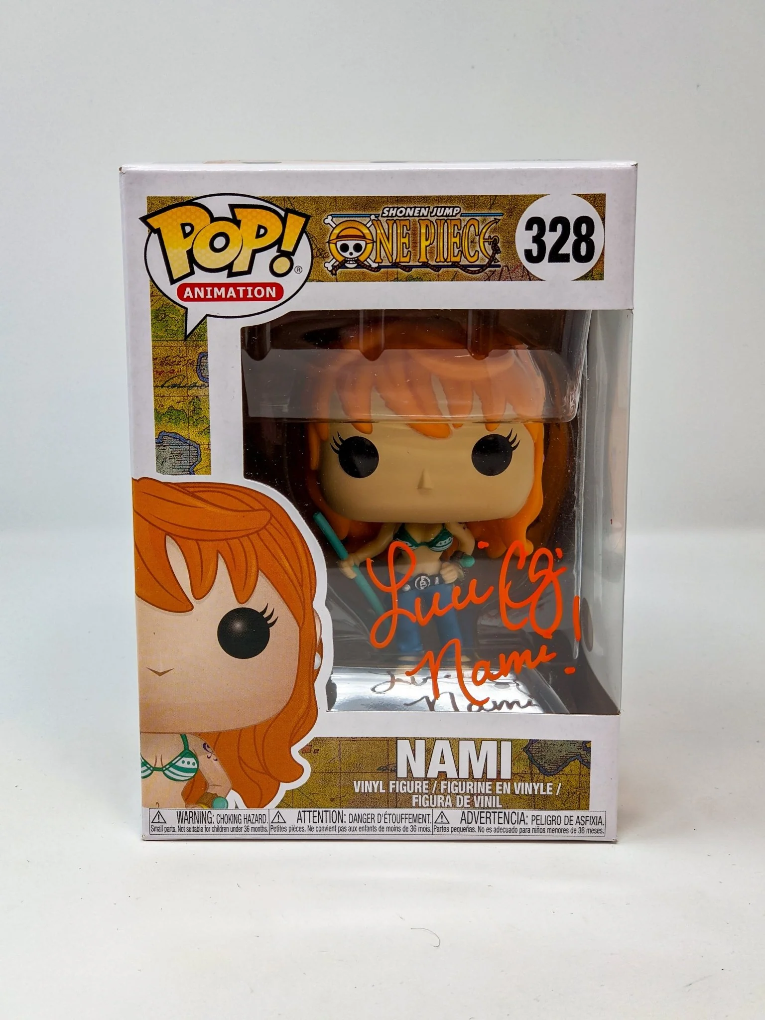 Luci Christian One Piece Nami #328 Signed Funko Pop JSA Certified Autograph - Image 6