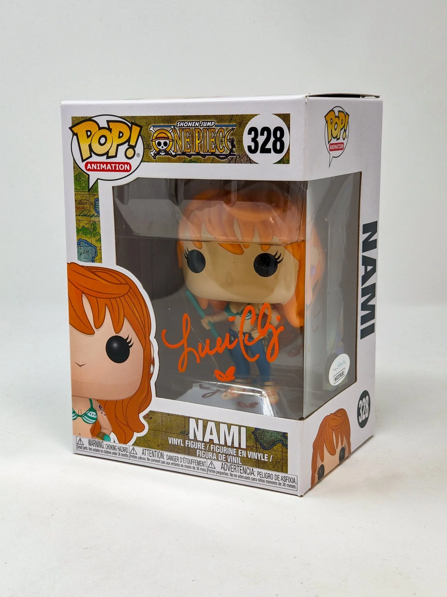Luci Christian One Piece Nami #328 Signed Funko Pop JSA Certified Autograph - Image 8