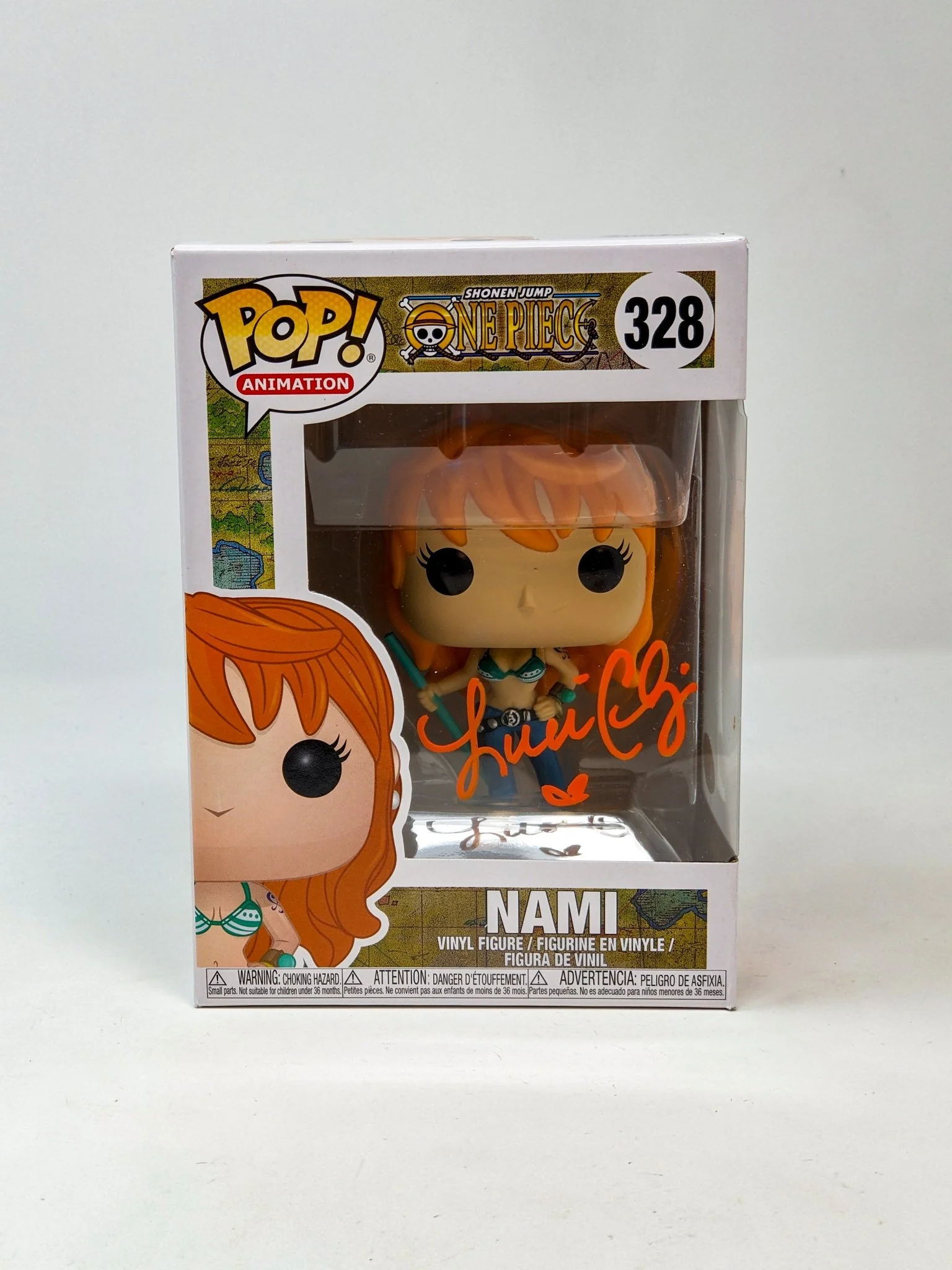 Luci Christian One Piece Nami #328 Signed Funko Pop JSA Certified Autograph - Image 9