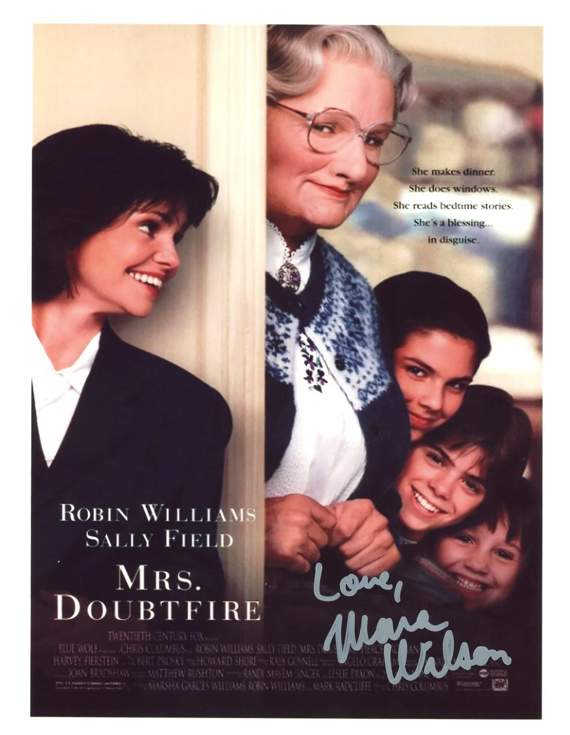 Mara Wilson Mrs. Doubtfire 8x10 Signed Photo JSA Certified Autograph