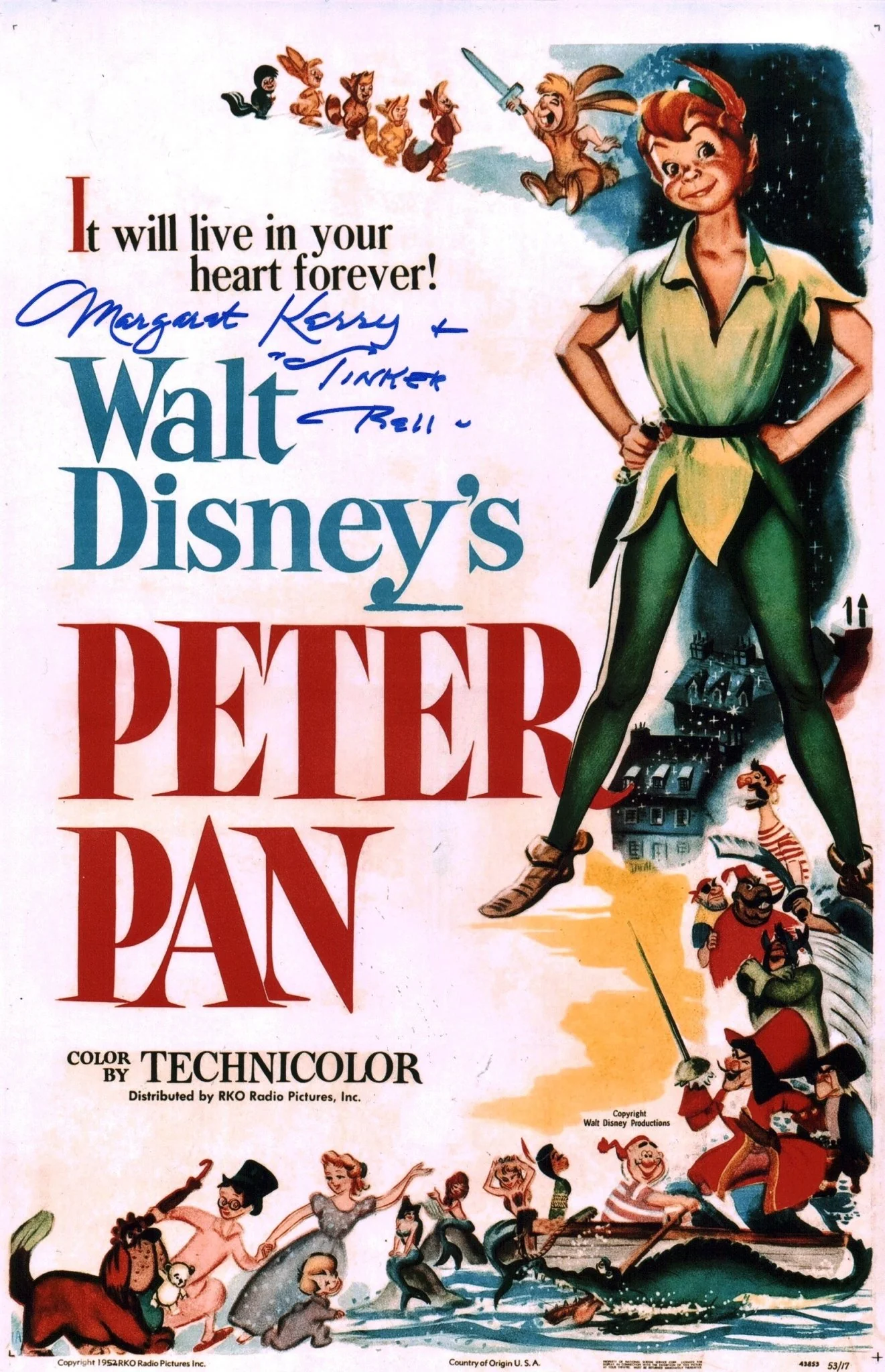 Margaret Kerry Disney Peter Pan 11x17 Signed Photo Poster JSA Certified Autograph - Image 2