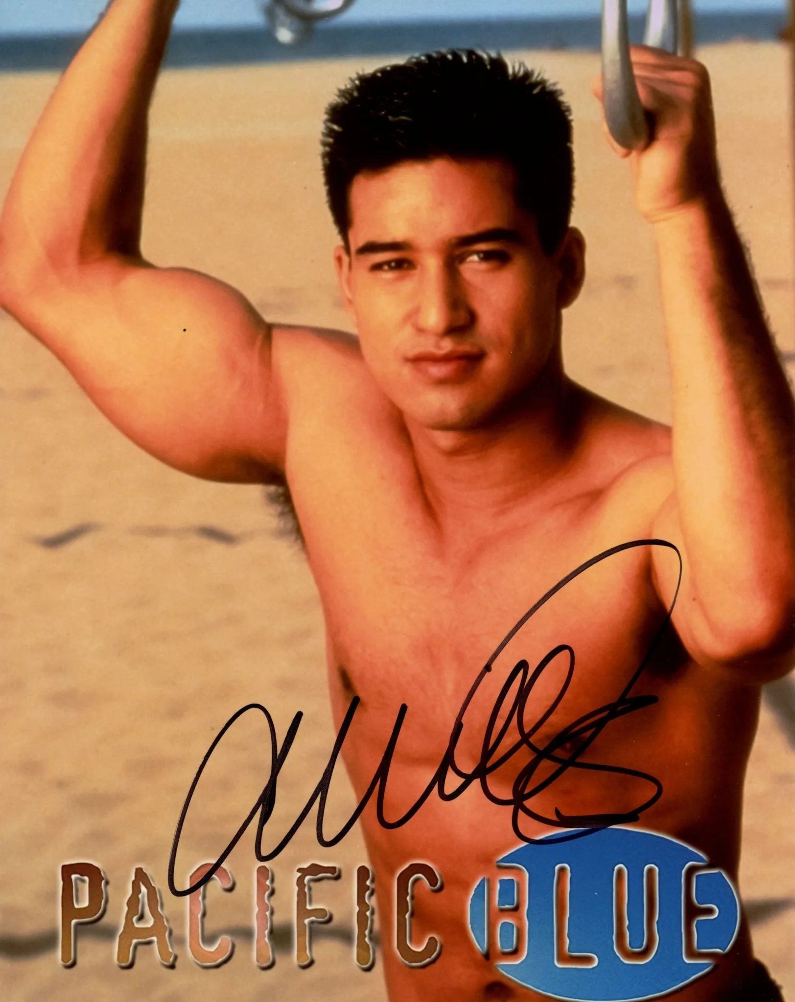 Mario Lopez Pacific Blue 8x10 Signed Photo JSA Certified Autograph