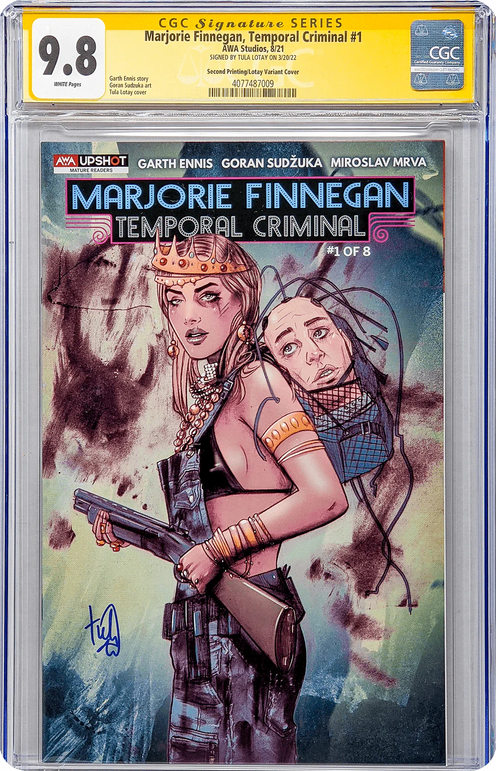 Marjorie Finnegan: Temporal Criminal #1 AWA Studios CGC Signature Series 9.8 Signed Tula Lotay - Image 2