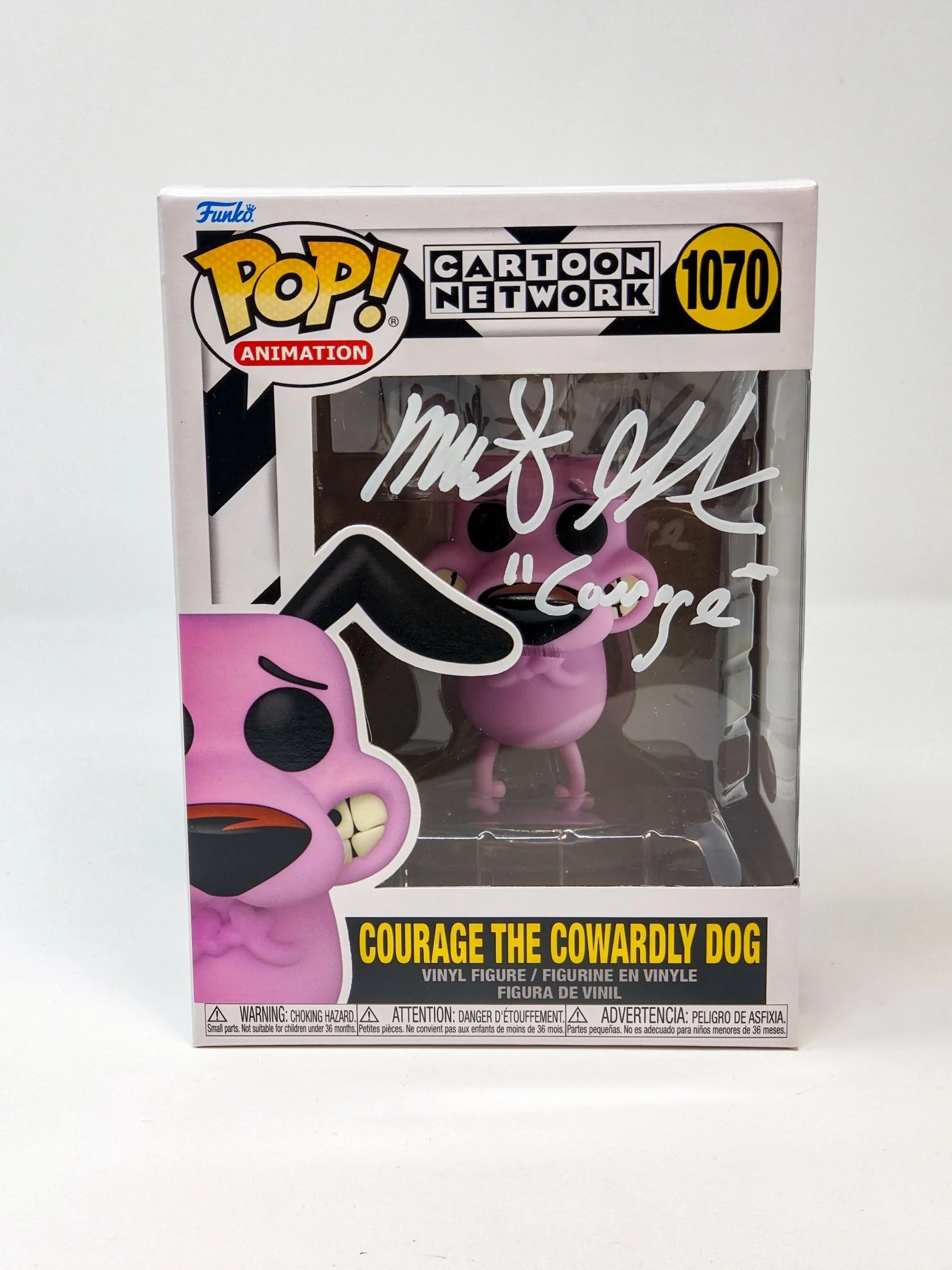 Marty Grabstein Cartoon Network Courage the Cowardly Dog #1070 Signed Funko Pop JSA Certified Autograph - Image 3