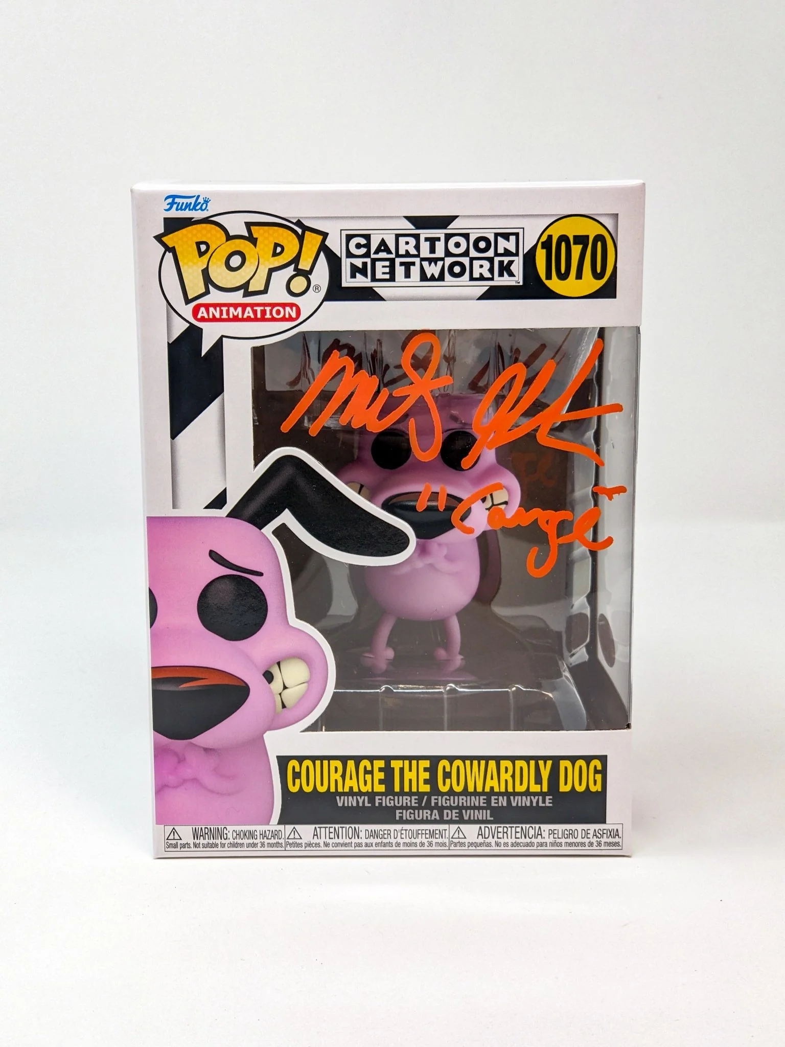 Marty Grabstein Cartoon Network Courage the Cowardly Dog #1070 Signed Funko Pop JSA Certified Autograph - Image 4