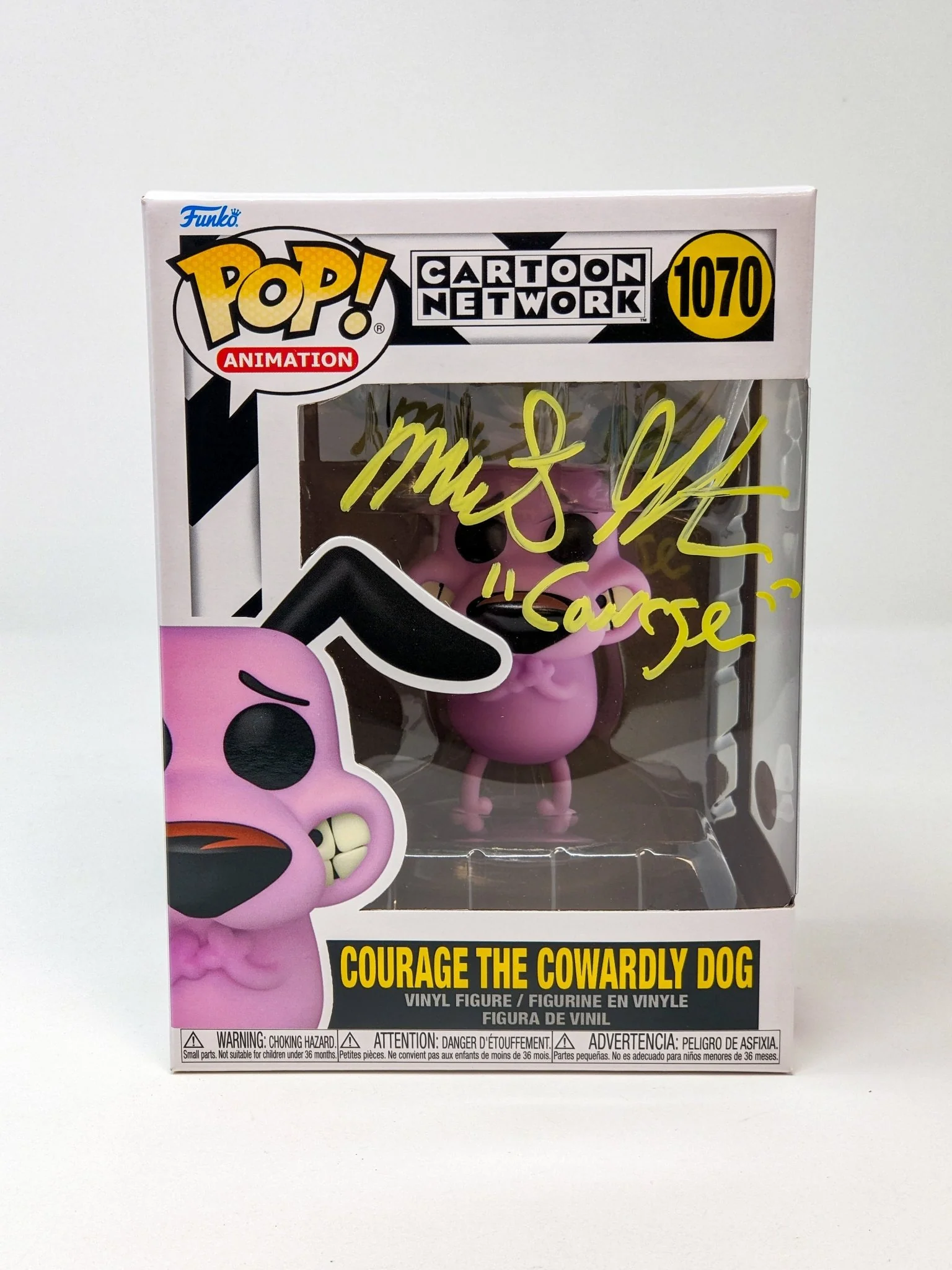 Marty Grabstein Cartoon Network Courage the Cowardly Dog #1070 Signed Funko Pop JSA Certified Autograph - Image 5