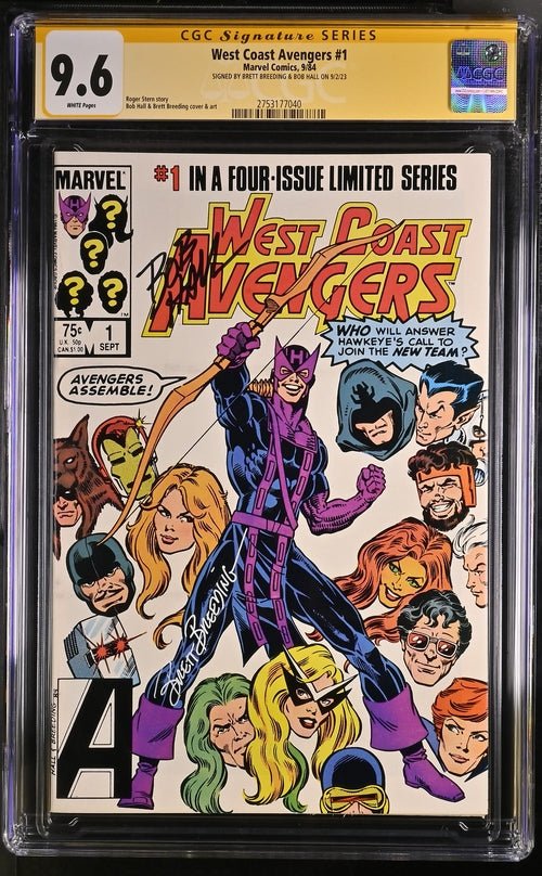 Marvel Comics West Coast Avengers #1 CGC SS 9.6 Signed by: Brett Breeding & Bob Hall - Image 10